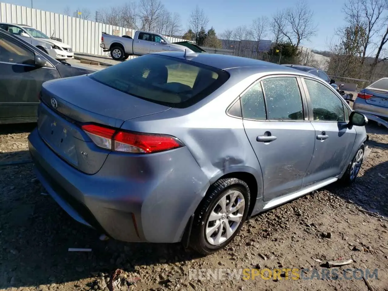 3 fotografías del automóvil dañado JTDEPRAE5LJ065876 TOYOTA COROLLA 2020