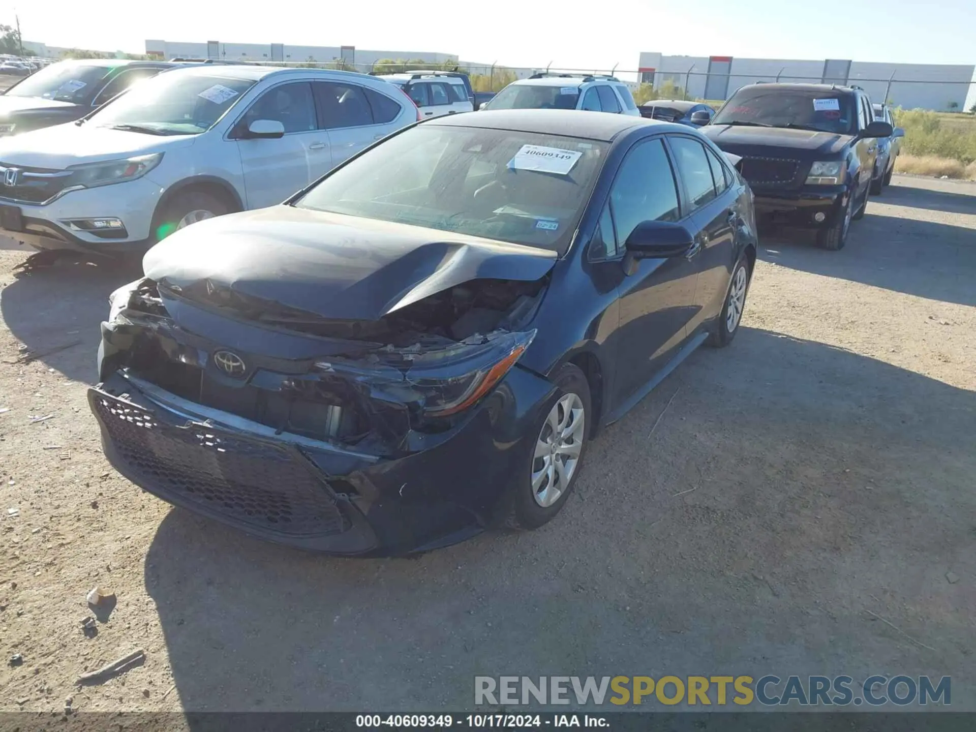 2 fotografías del automóvil dañado JTDEPRAE5LJ070902 TOYOTA COROLLA 2020