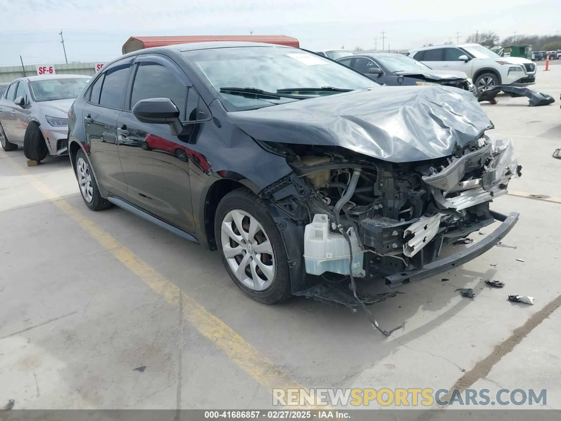 1 fotografías del automóvil dañado JTDEPRAE5LJ081706 TOYOTA COROLLA 2020