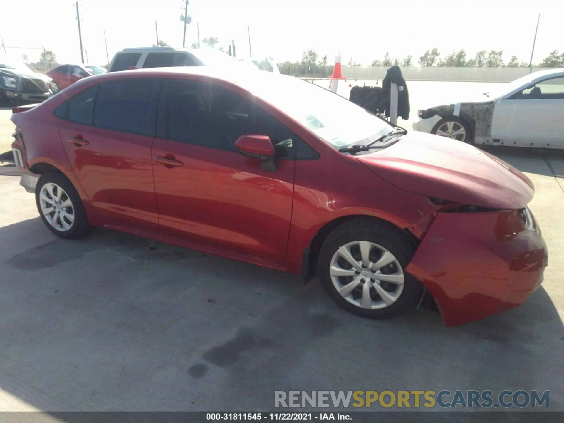 1 fotografías del automóvil dañado JTDEPRAE5LJ083441 TOYOTA COROLLA 2020