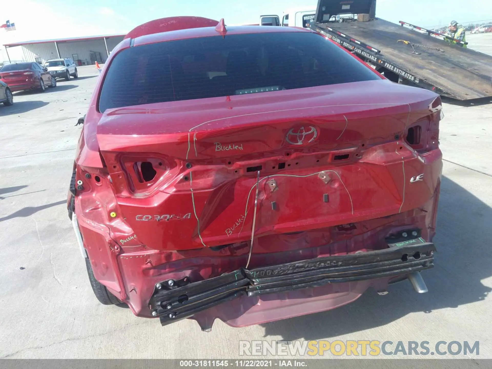 6 fotografías del automóvil dañado JTDEPRAE5LJ083441 TOYOTA COROLLA 2020