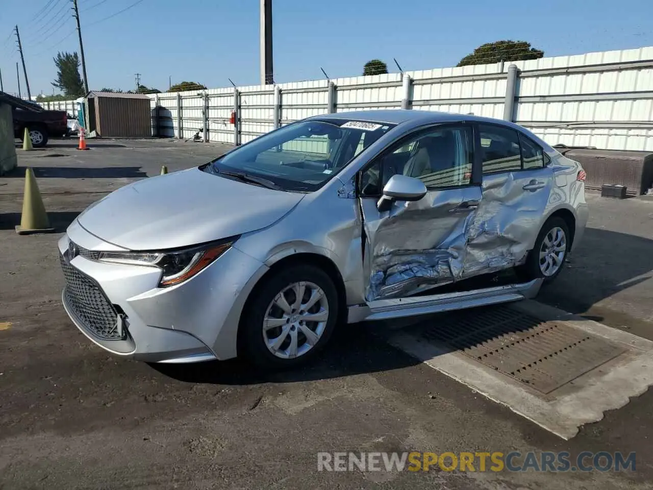 1 fotografías del automóvil dañado JTDEPRAE5LJ098182 TOYOTA COROLLA 2020