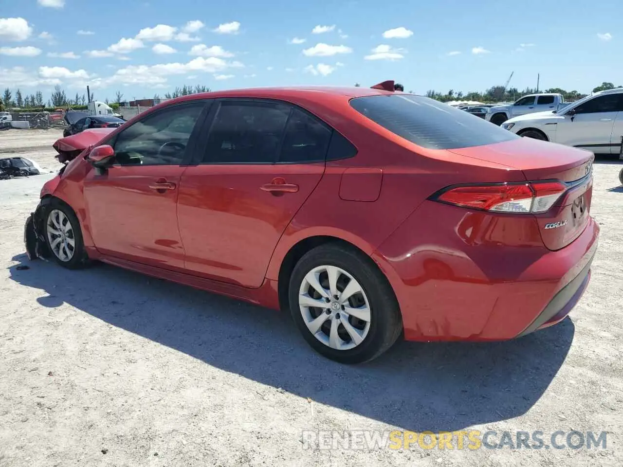 2 fotografías del automóvil dañado JTDEPRAE5LJ099476 TOYOTA COROLLA 2020