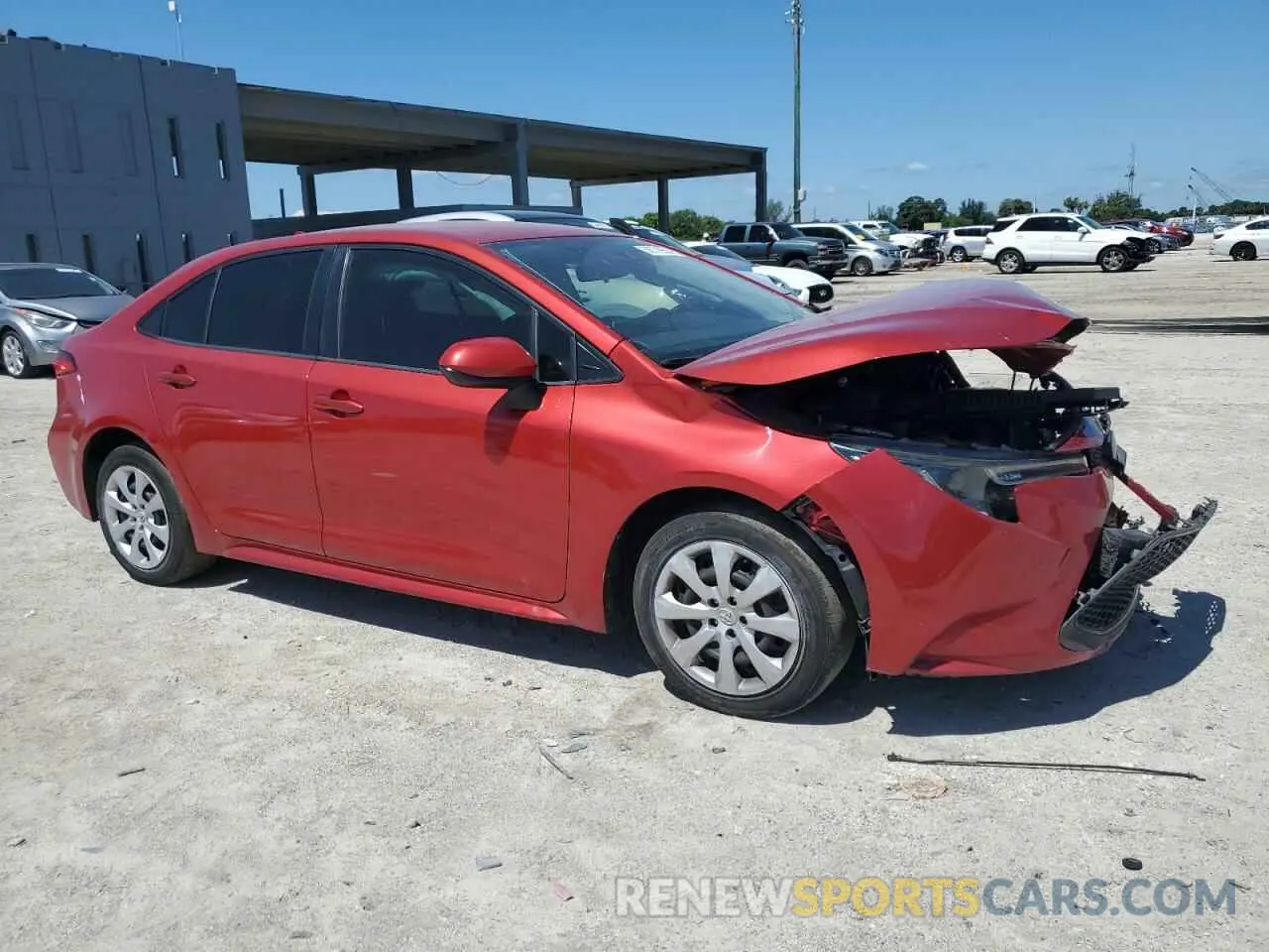 4 fotografías del automóvil dañado JTDEPRAE5LJ099476 TOYOTA COROLLA 2020