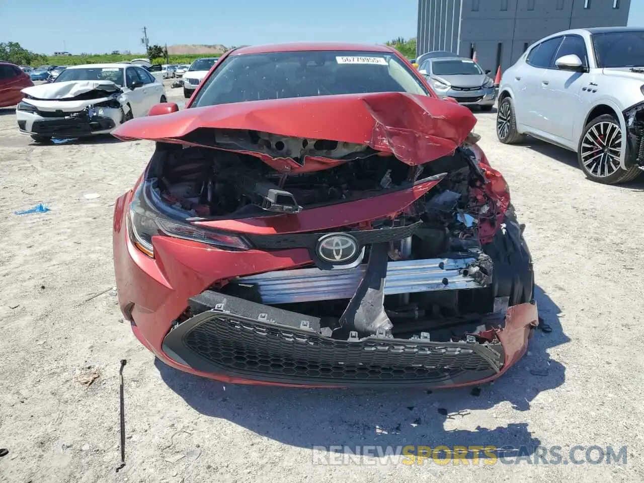 5 fotografías del automóvil dañado JTDEPRAE5LJ099476 TOYOTA COROLLA 2020