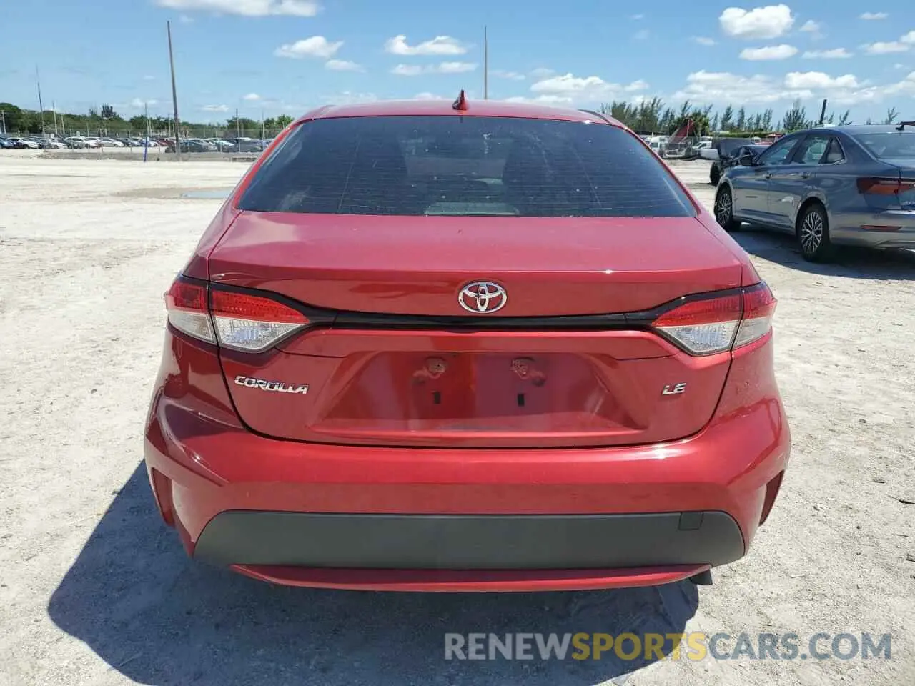 6 fotografías del automóvil dañado JTDEPRAE5LJ099476 TOYOTA COROLLA 2020