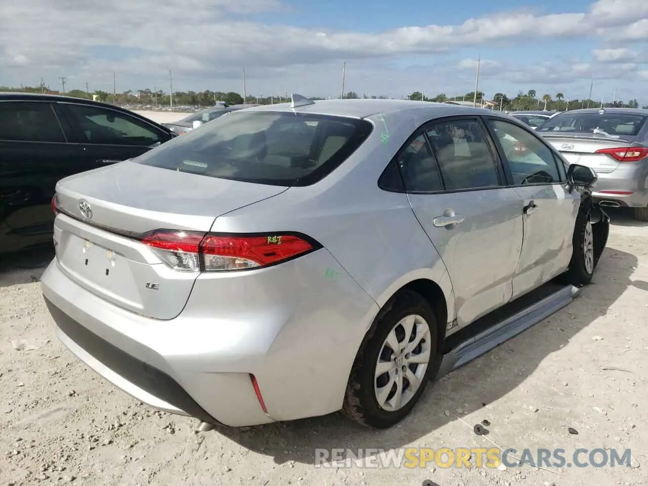 4 fotografías del automóvil dañado JTDEPRAE5LJ102568 TOYOTA COROLLA 2020