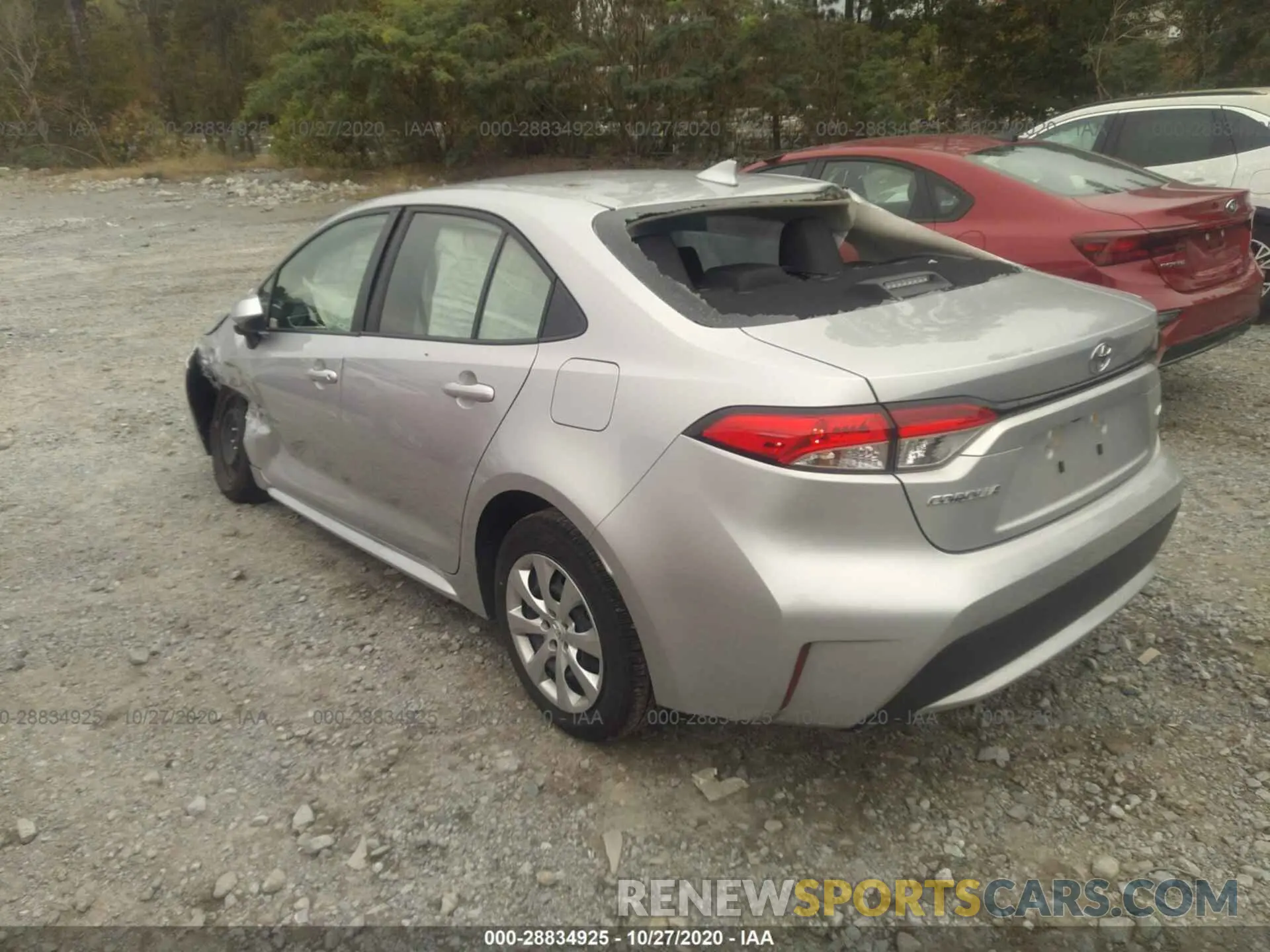 3 fotografías del automóvil dañado JTDEPRAE5LJ103364 TOYOTA COROLLA 2020