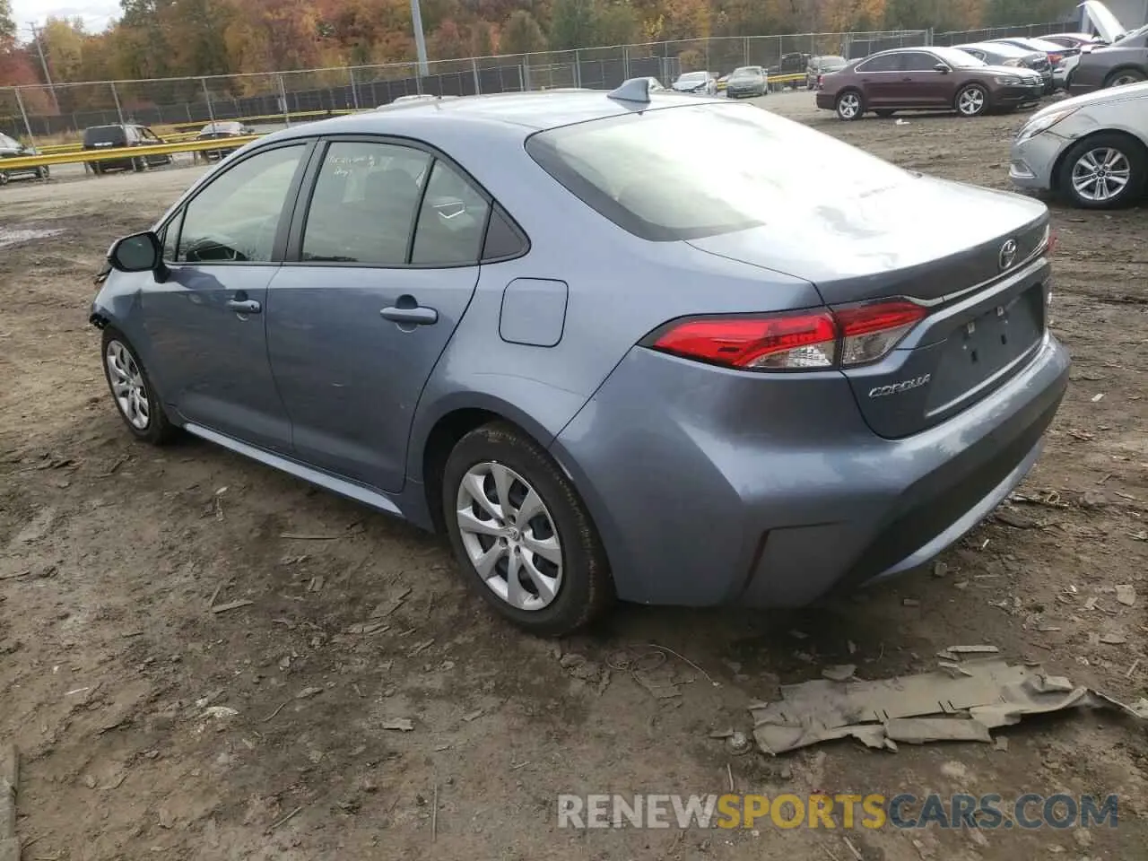 3 fotografías del automóvil dañado JTDEPRAE5LJ103607 TOYOTA COROLLA 2020