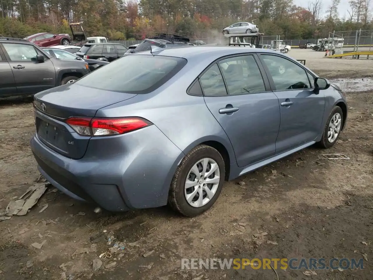 4 fotografías del automóvil dañado JTDEPRAE5LJ103607 TOYOTA COROLLA 2020