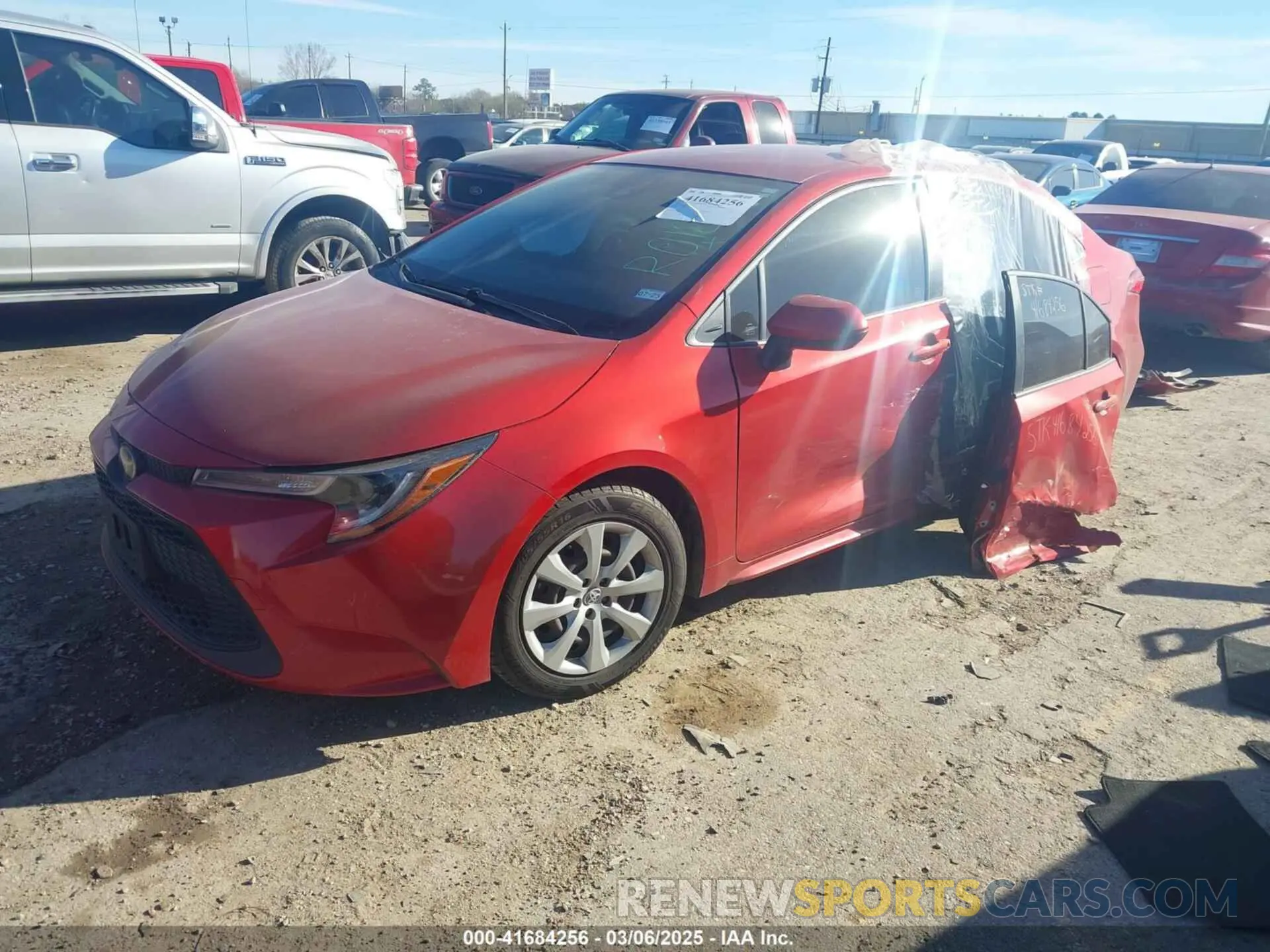 2 fotografías del automóvil dañado JTDEPRAE5LJ106071 TOYOTA COROLLA 2020