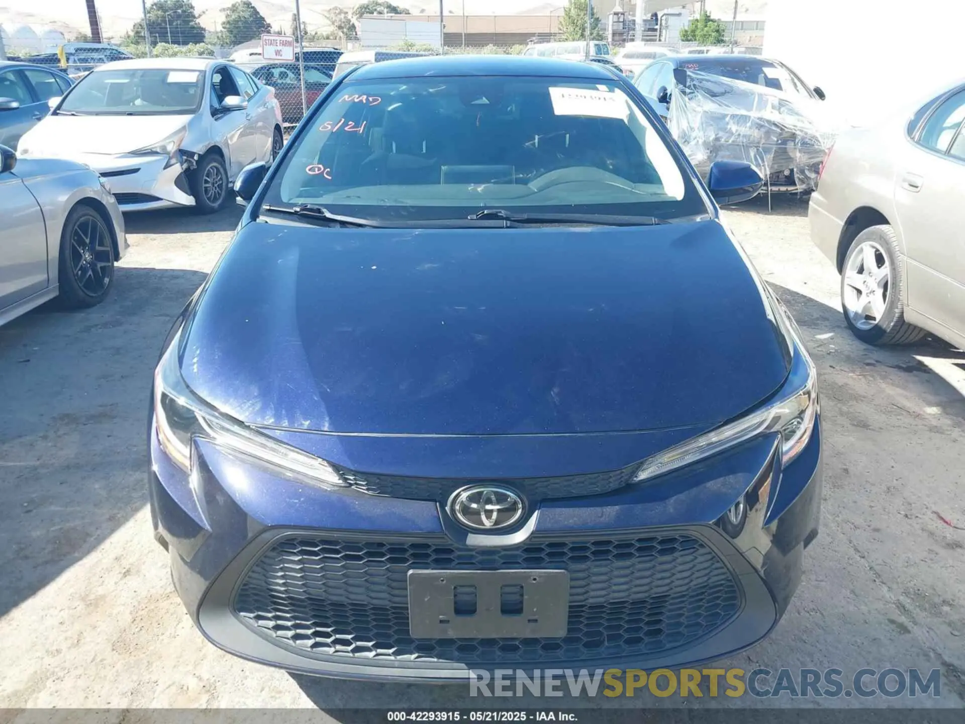 12 fotografías del automóvil dañado JTDEPRAE5LJ106605 TOYOTA COROLLA 2020