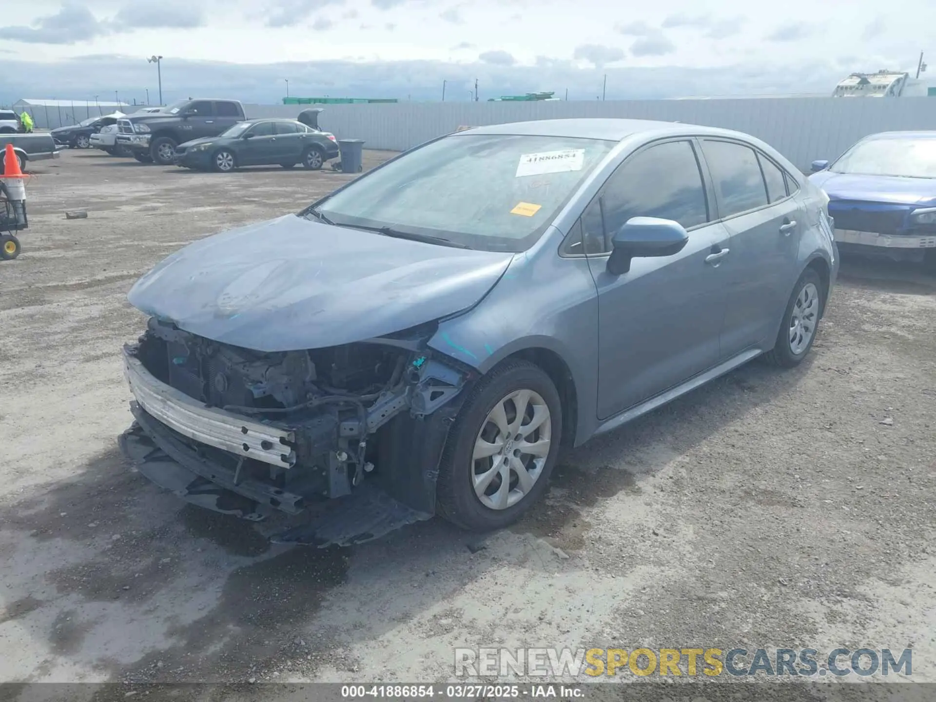 2 fotografías del automóvil dañado JTDEPRAE5LJ116101 TOYOTA COROLLA 2020