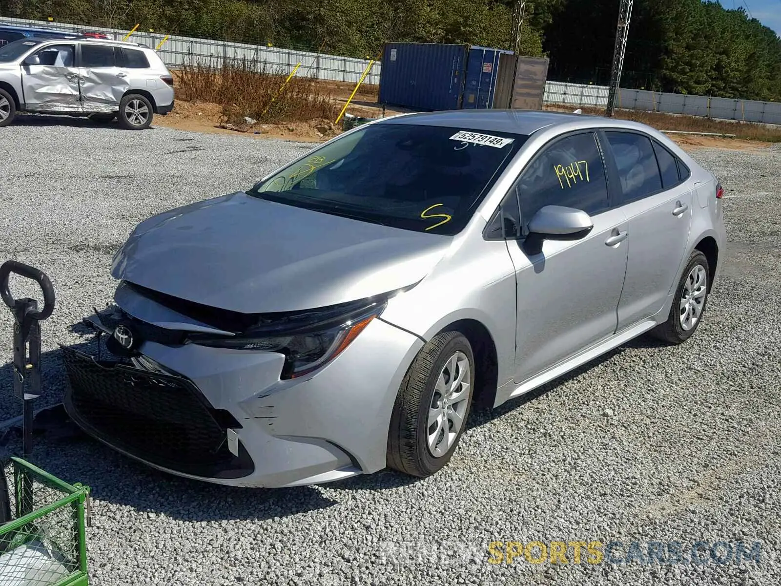 2 fotografías del automóvil dañado JTDEPRAE6LJ003922 TOYOTA COROLLA 2020