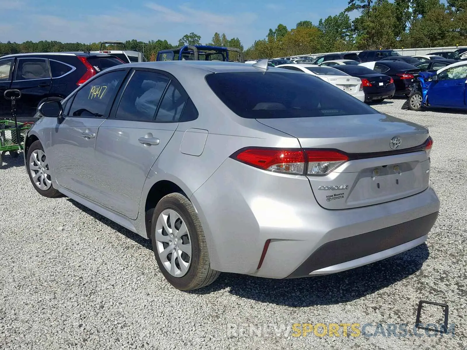 3 fotografías del automóvil dañado JTDEPRAE6LJ003922 TOYOTA COROLLA 2020
