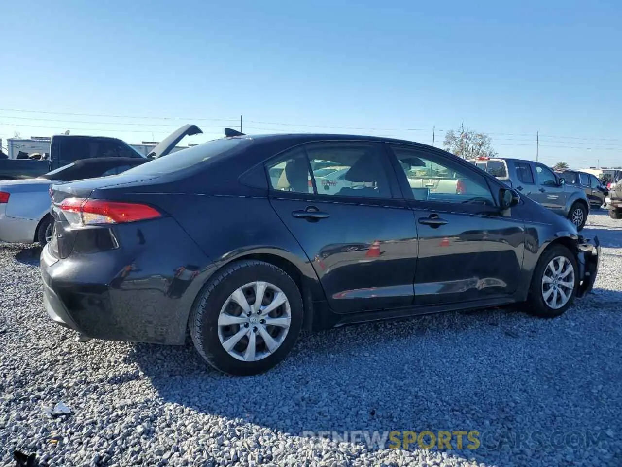 3 fotografías del automóvil dañado JTDEPRAE6LJ008263 TOYOTA COROLLA 2020