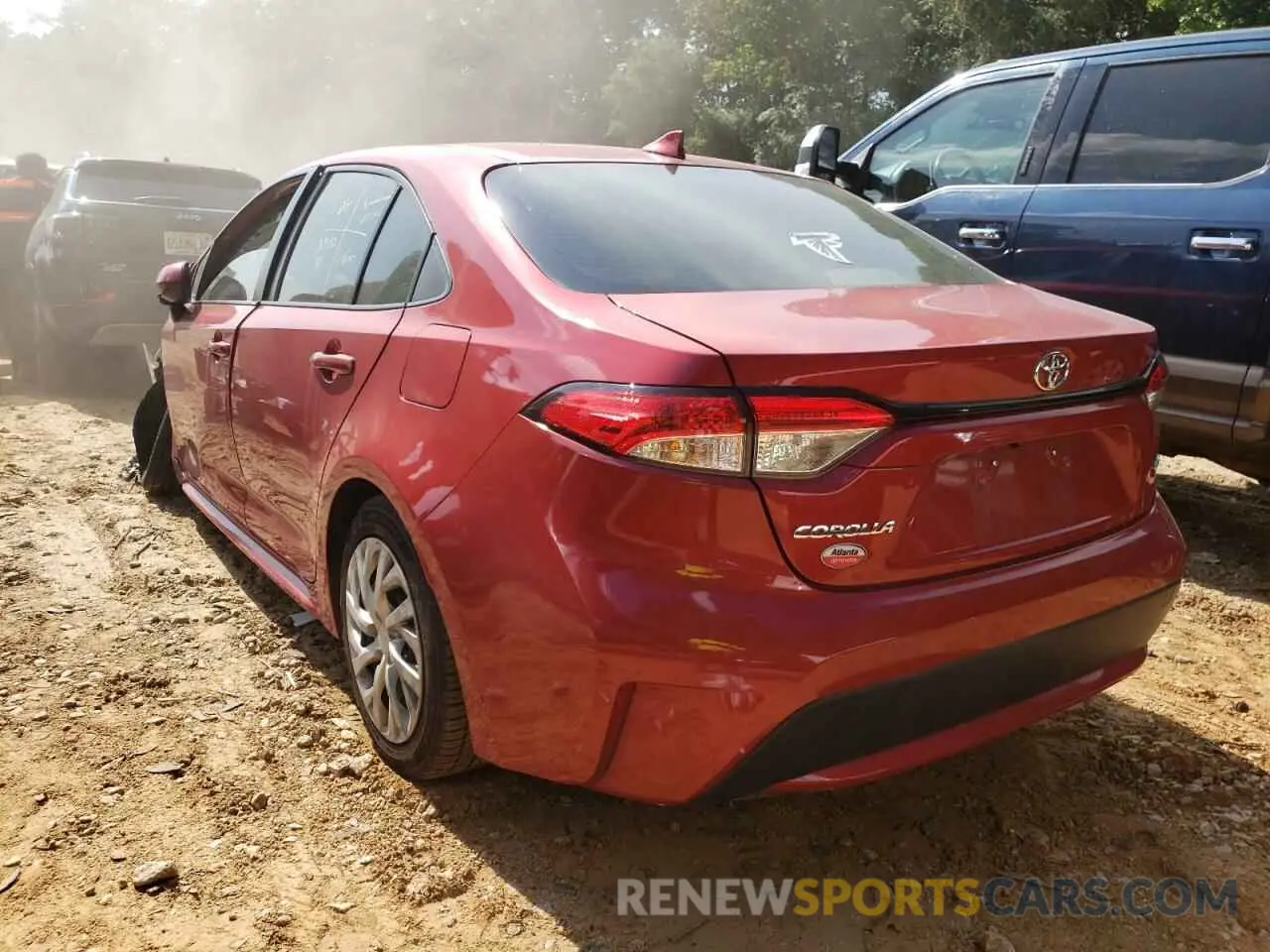 3 fotografías del automóvil dañado JTDEPRAE6LJ010241 TOYOTA COROLLA 2020