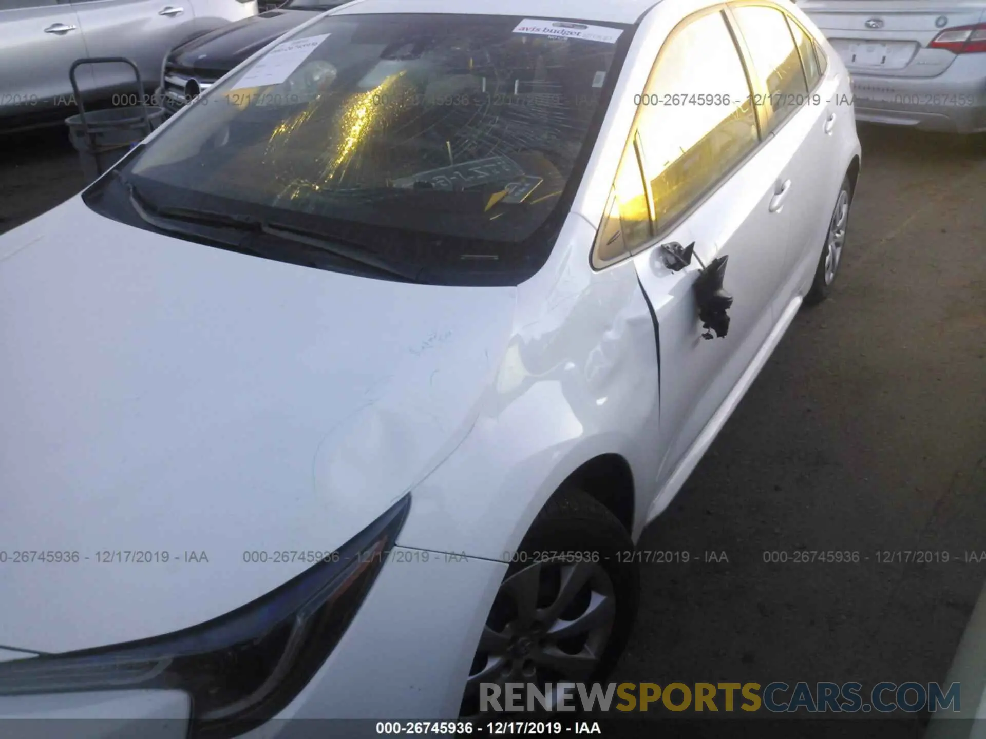 6 fotografías del automóvil dañado JTDEPRAE6LJ020008 TOYOTA COROLLA 2020