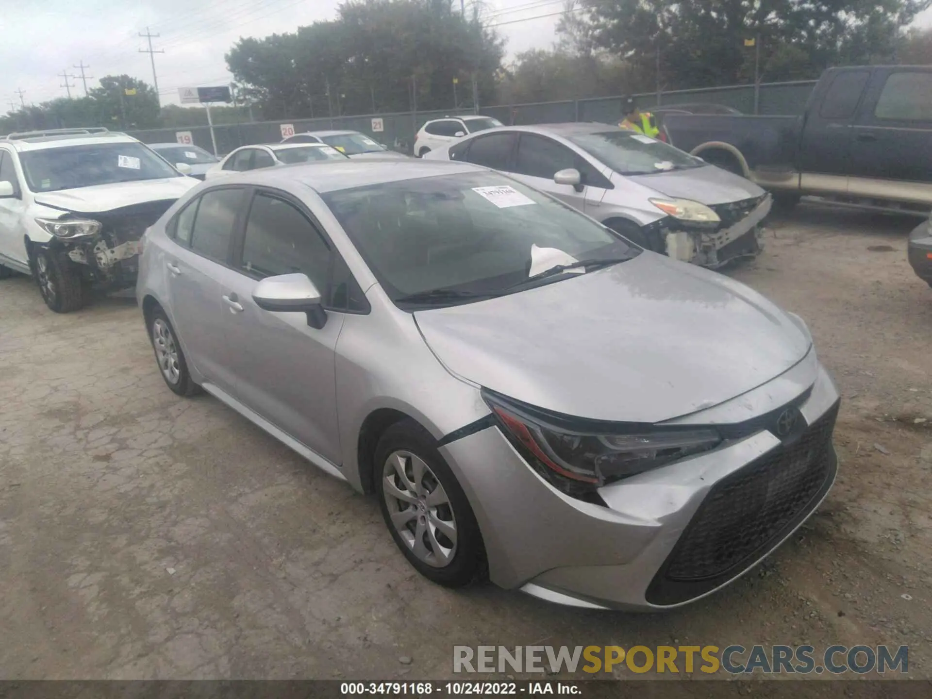 1 fotografías del automóvil dañado JTDEPRAE6LJ021515 TOYOTA COROLLA 2020