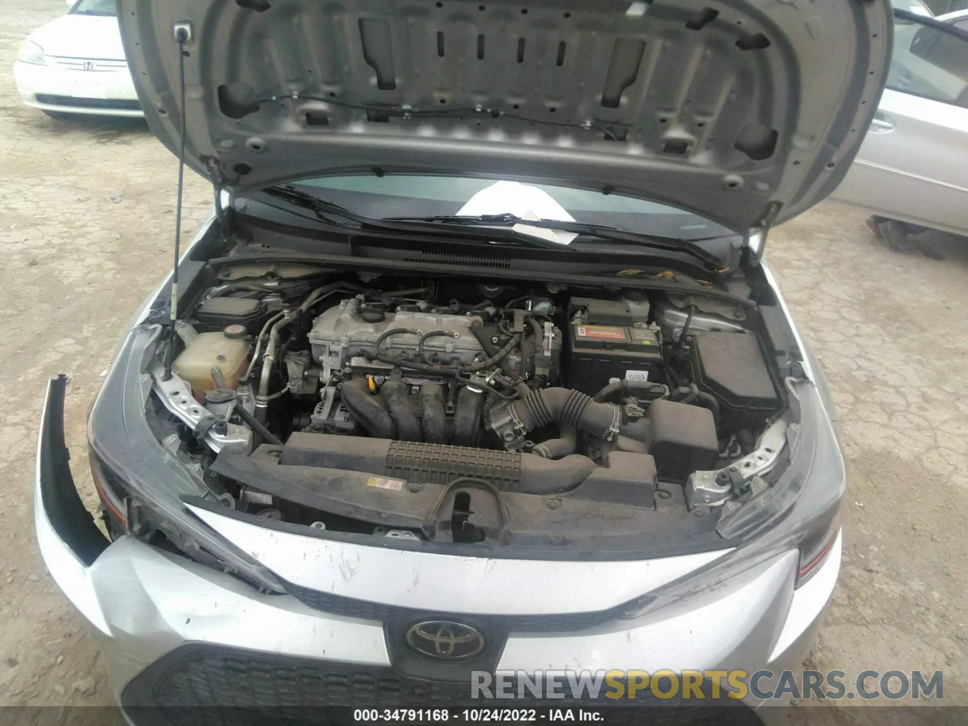 10 fotografías del automóvil dañado JTDEPRAE6LJ021515 TOYOTA COROLLA 2020