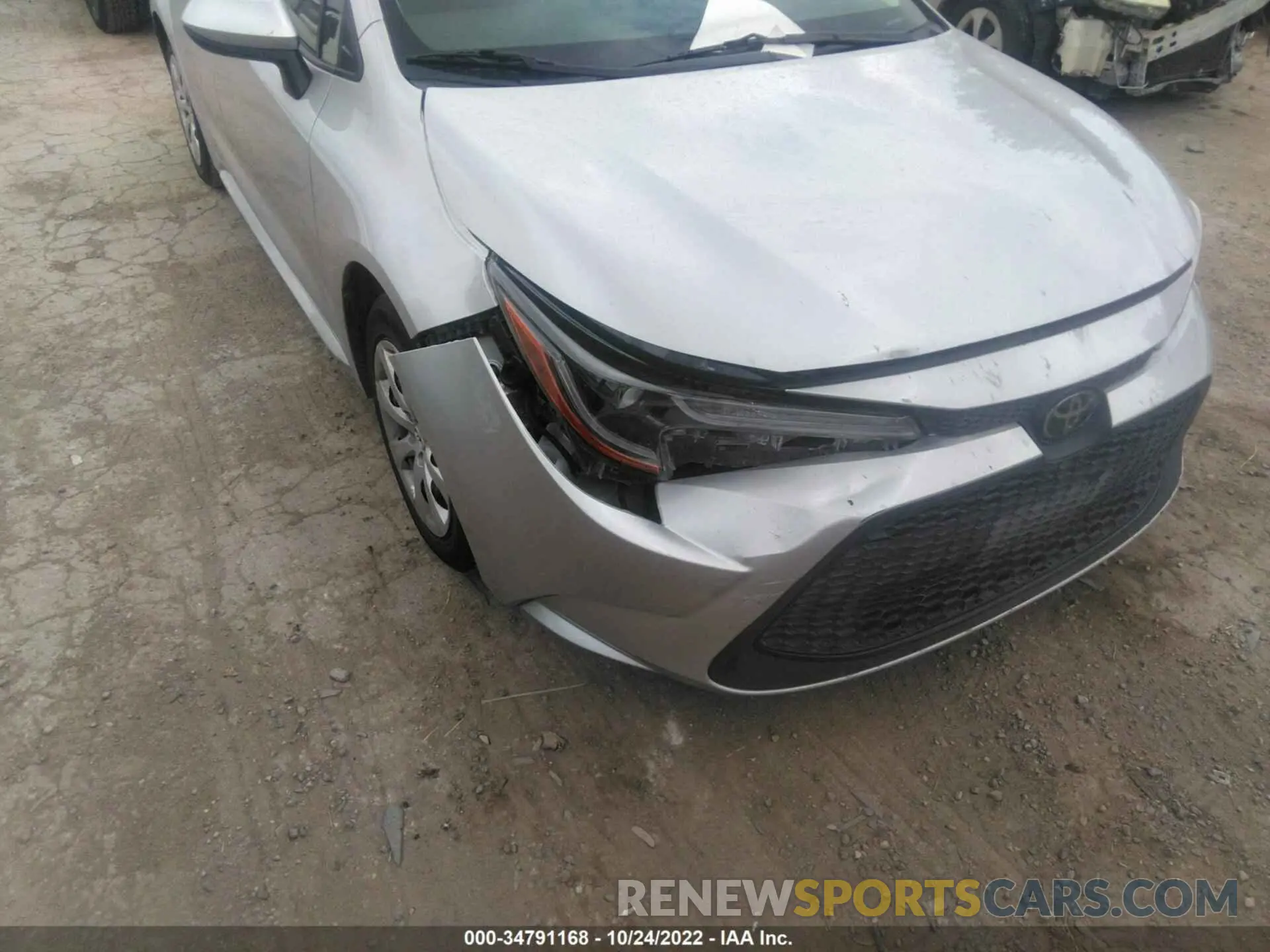 6 fotografías del automóvil dañado JTDEPRAE6LJ021515 TOYOTA COROLLA 2020