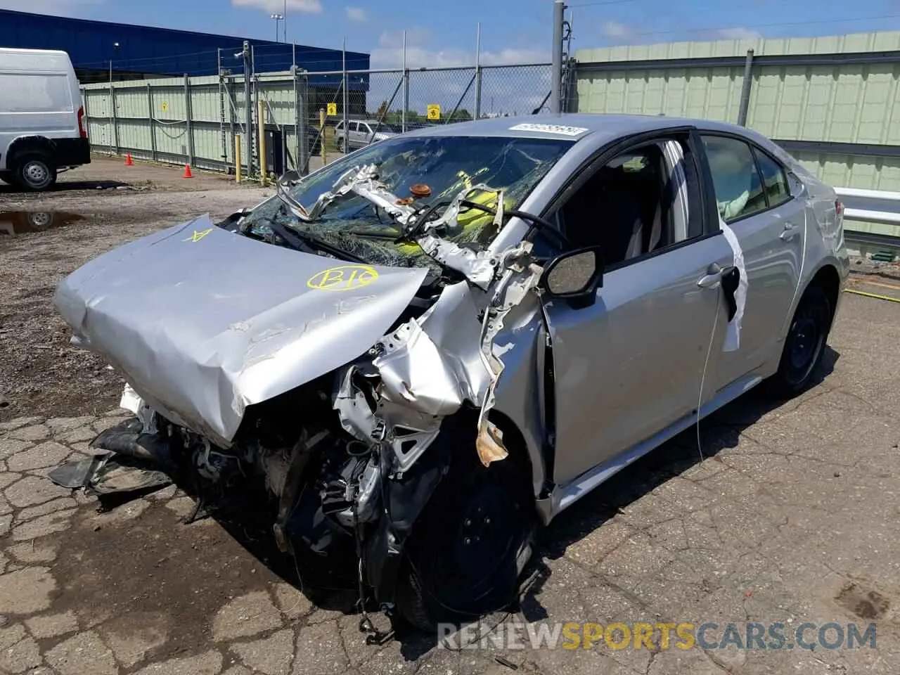 2 fotografías del automóvil dañado JTDEPRAE6LJ027735 TOYOTA COROLLA 2020