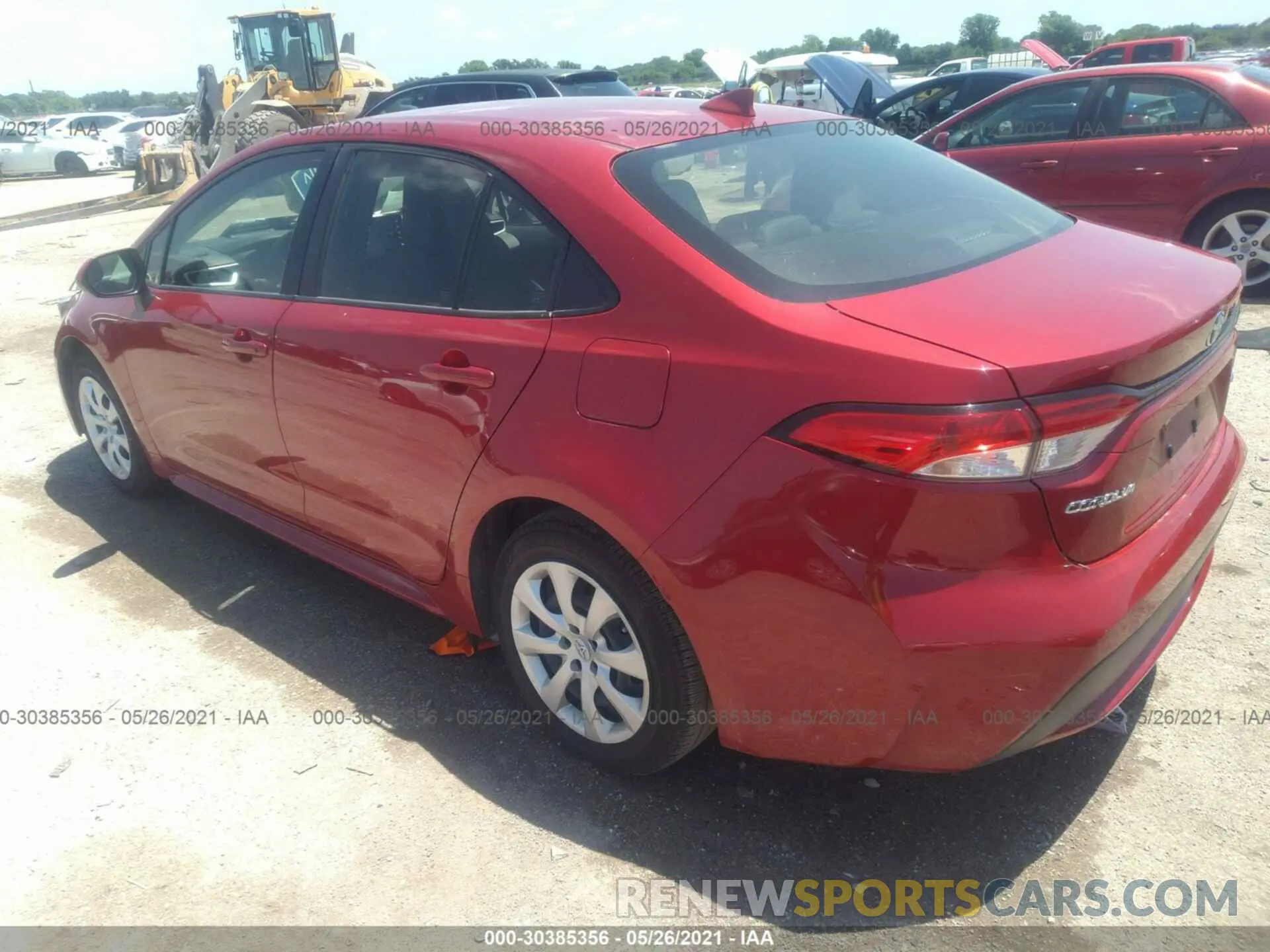 3 fotografías del automóvil dañado JTDEPRAE6LJ032417 TOYOTA COROLLA 2020