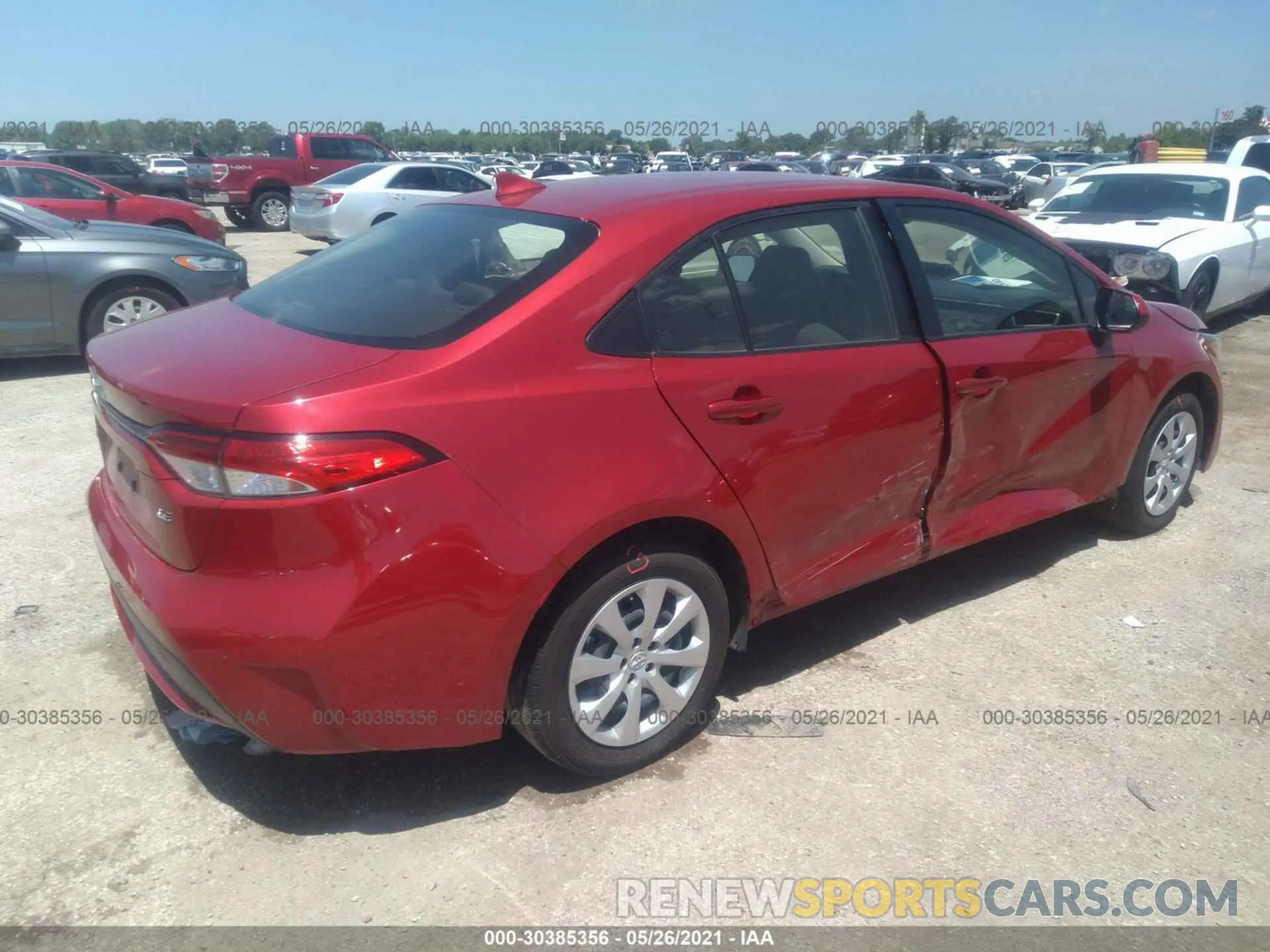 4 fotografías del automóvil dañado JTDEPRAE6LJ032417 TOYOTA COROLLA 2020