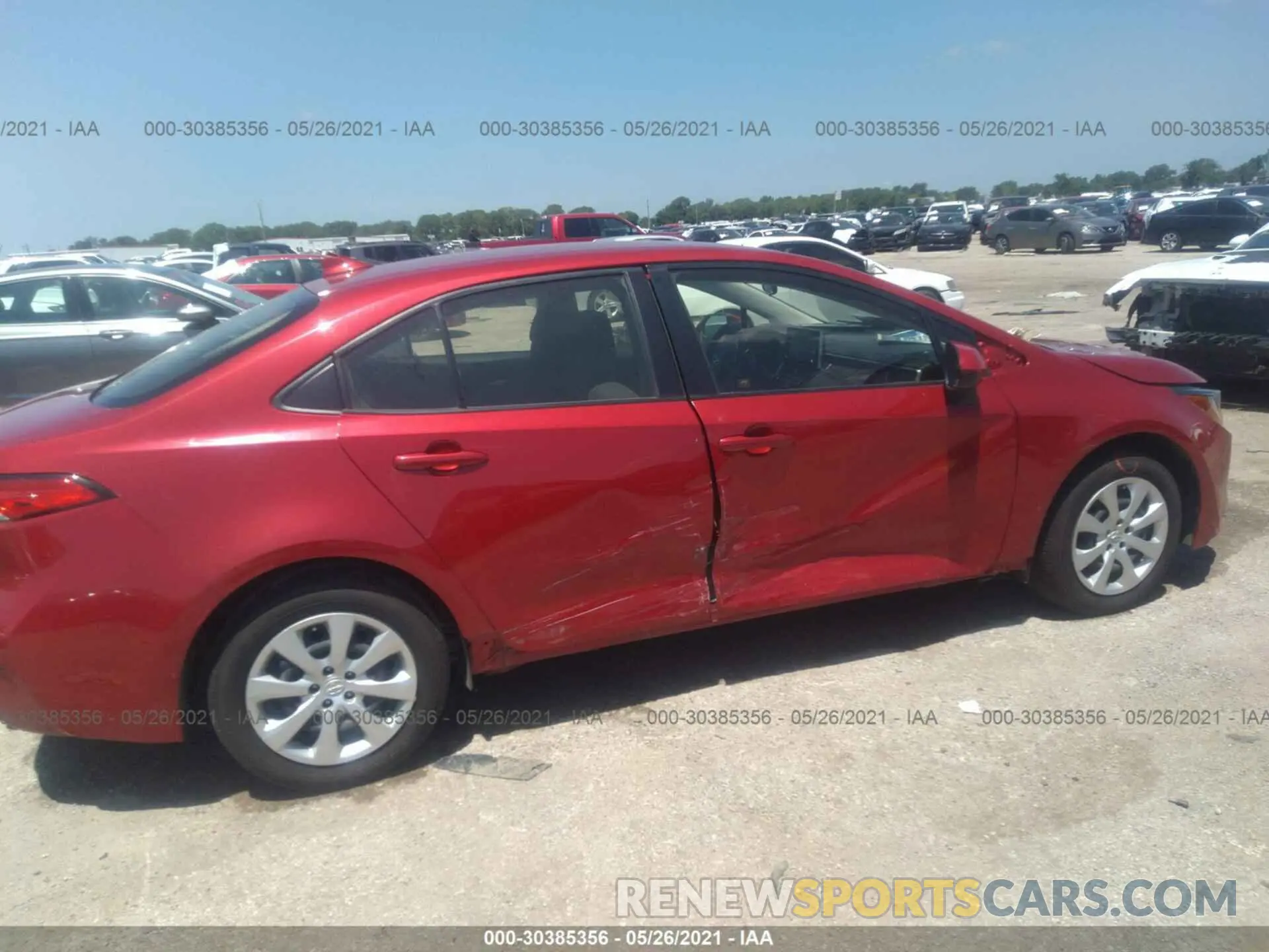 6 fotografías del automóvil dañado JTDEPRAE6LJ032417 TOYOTA COROLLA 2020