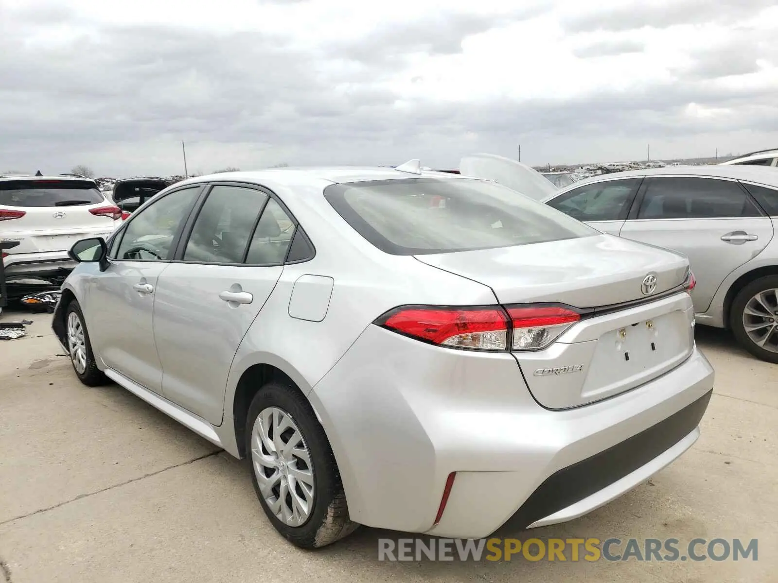 3 fotografías del automóvil dañado JTDEPRAE6LJ036192 TOYOTA COROLLA 2020