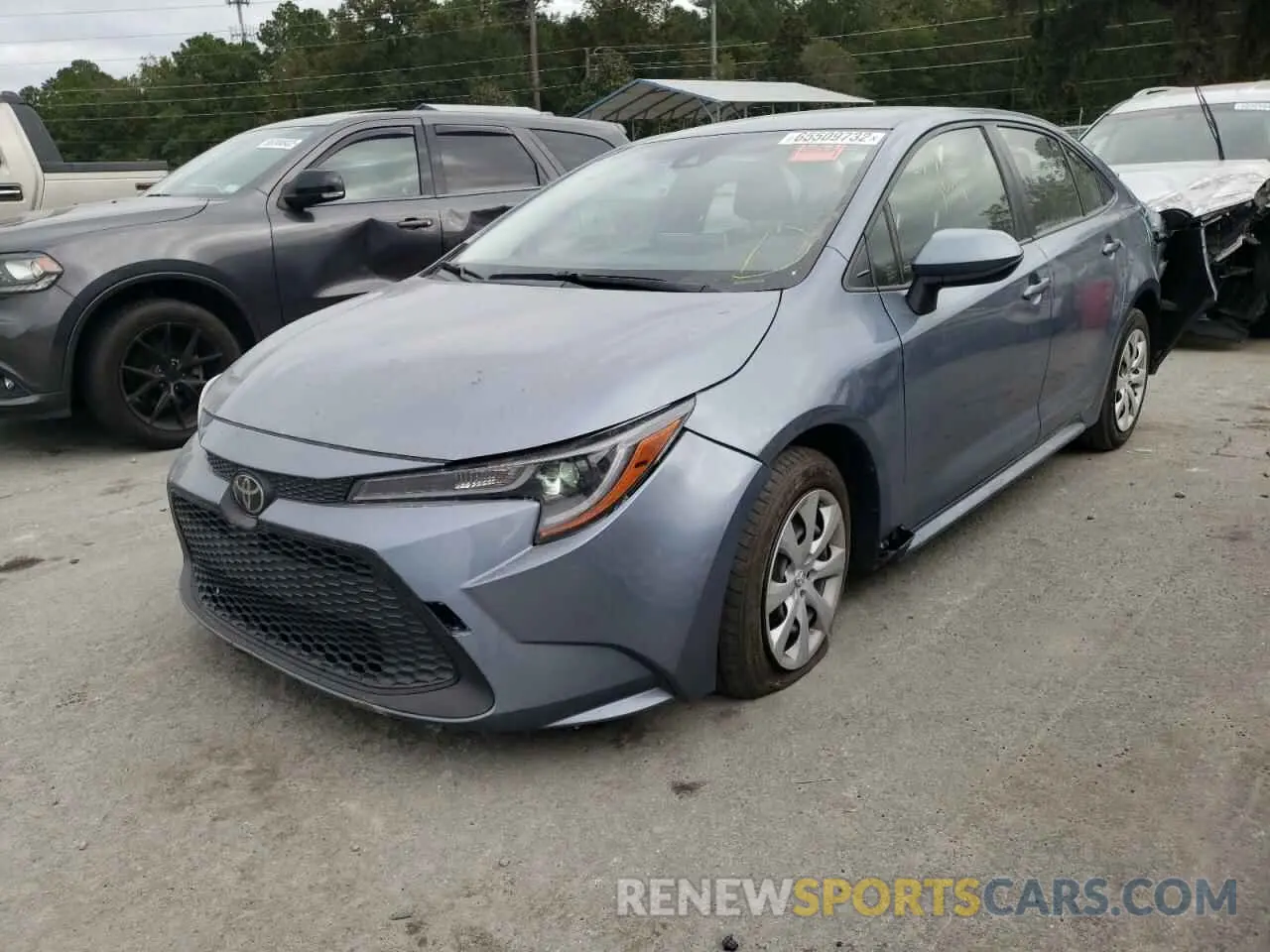 2 fotografías del automóvil dañado JTDEPRAE6LJ038461 TOYOTA COROLLA 2020