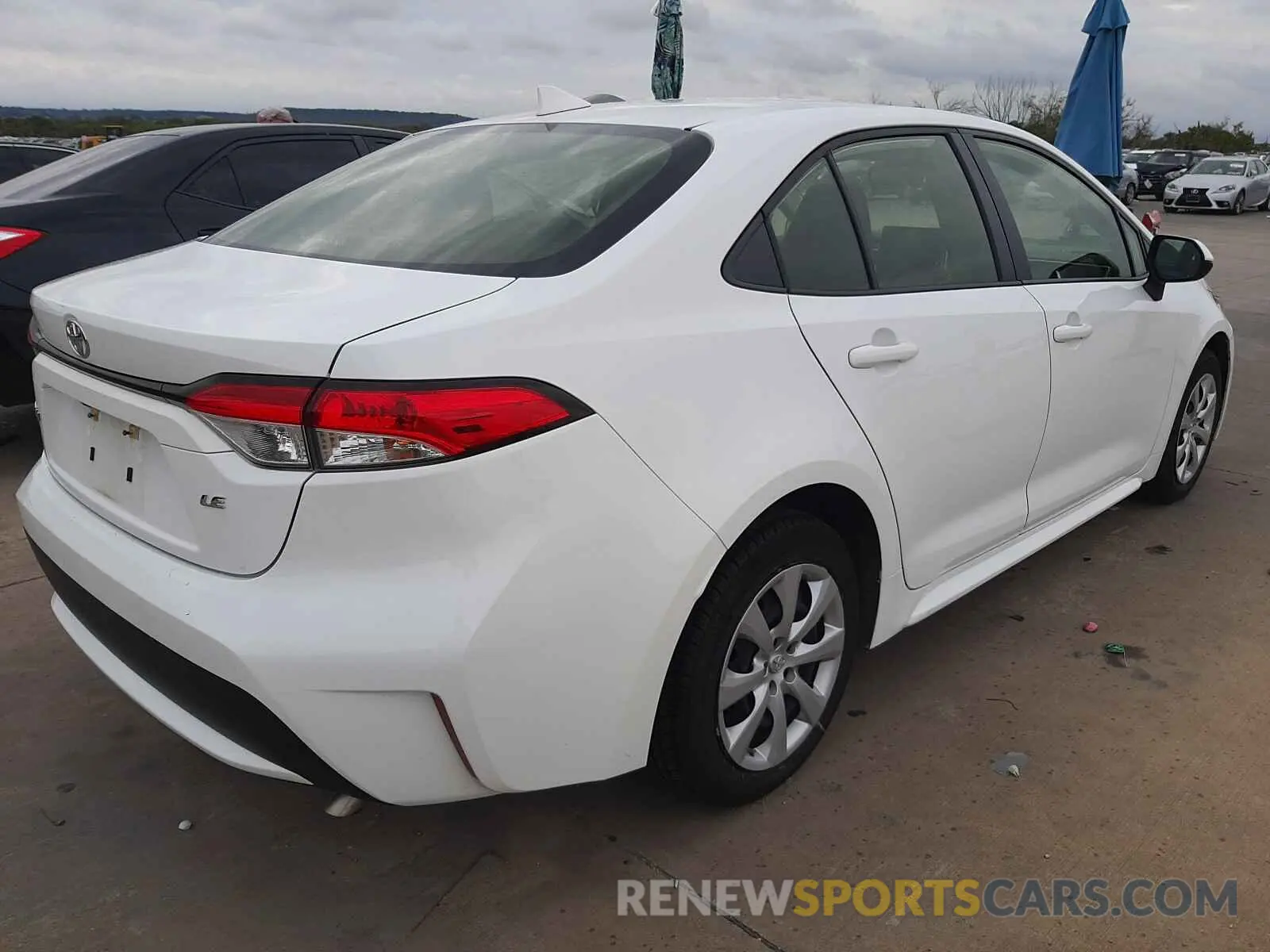 4 fotografías del automóvil dañado JTDEPRAE6LJ039903 TOYOTA COROLLA 2020