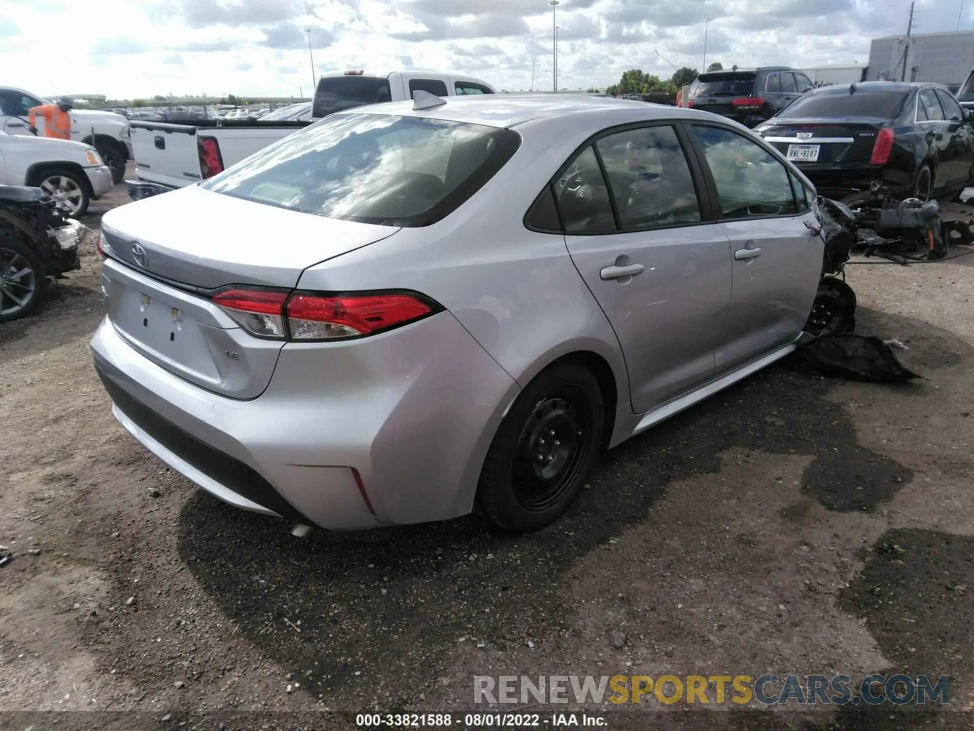 4 fotografías del automóvil dañado JTDEPRAE6LJ039920 TOYOTA COROLLA 2020