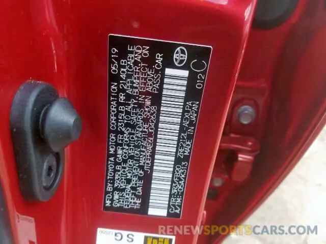 10 fotografías del automóvil dañado JTDEPRAE6LJ042638 TOYOTA COROLLA 2020