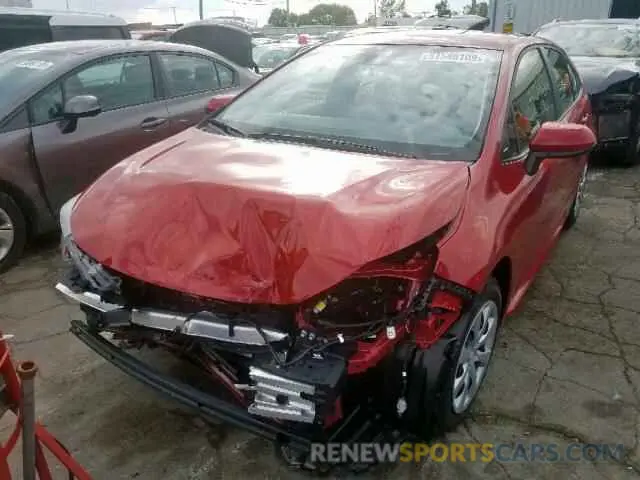 2 fotografías del automóvil dañado JTDEPRAE6LJ042638 TOYOTA COROLLA 2020