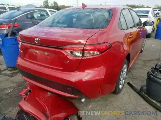 4 fotografías del automóvil dañado JTDEPRAE6LJ042638 TOYOTA COROLLA 2020