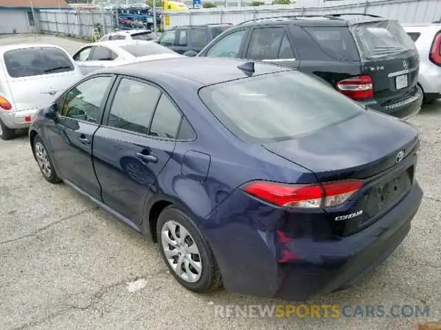 3 fotografías del automóvil dañado JTDEPRAE6LJ045698 TOYOTA COROLLA 2020