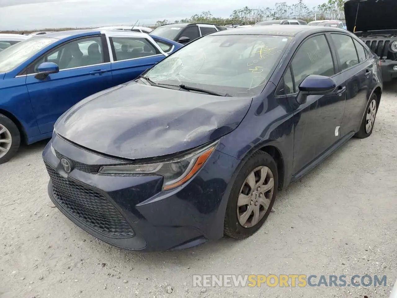 1 fotografías del automóvil dañado JTDEPRAE6LJ050139 TOYOTA COROLLA 2020
