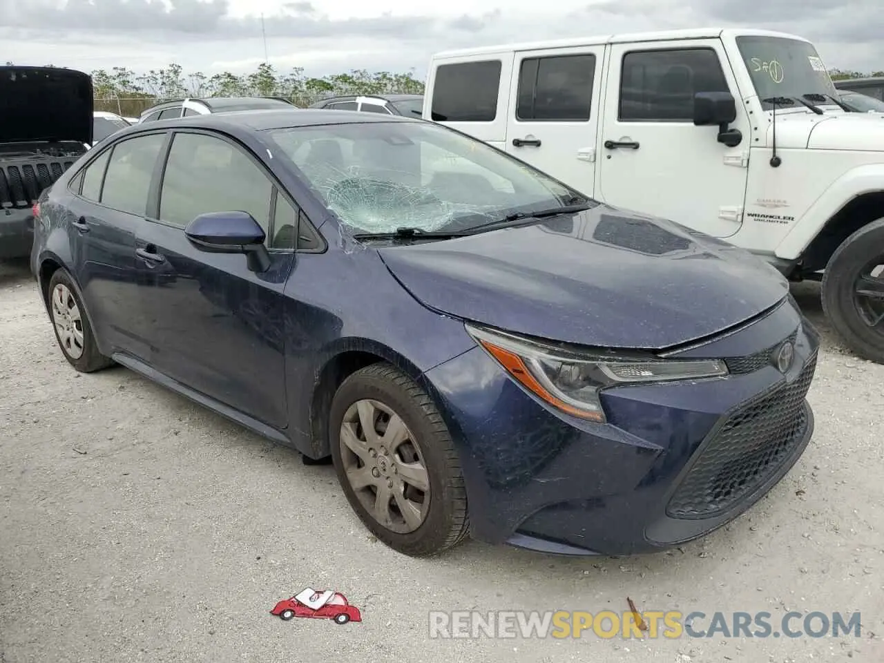 4 fotografías del automóvil dañado JTDEPRAE6LJ050139 TOYOTA COROLLA 2020