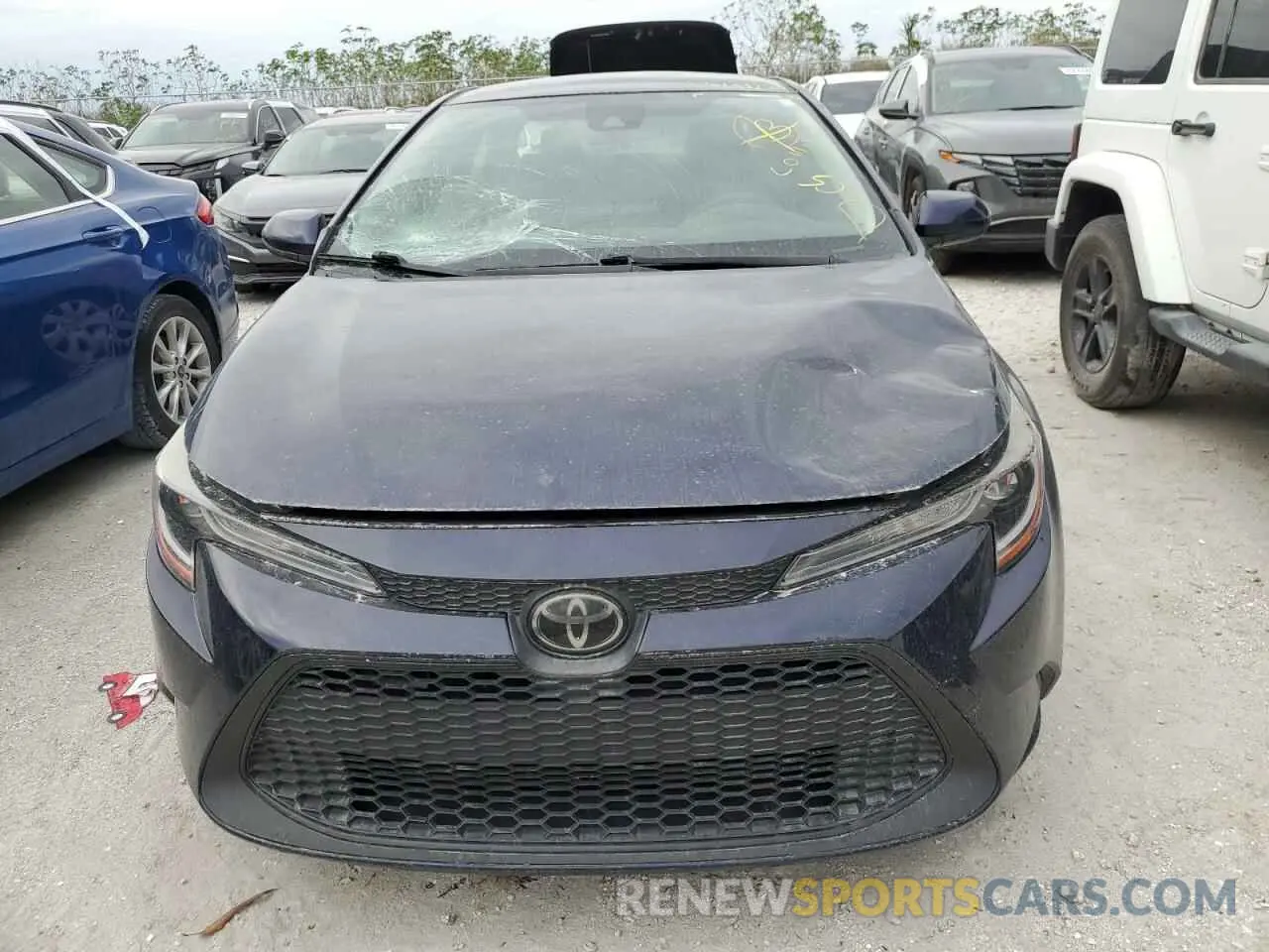 5 fotografías del automóvil dañado JTDEPRAE6LJ050139 TOYOTA COROLLA 2020