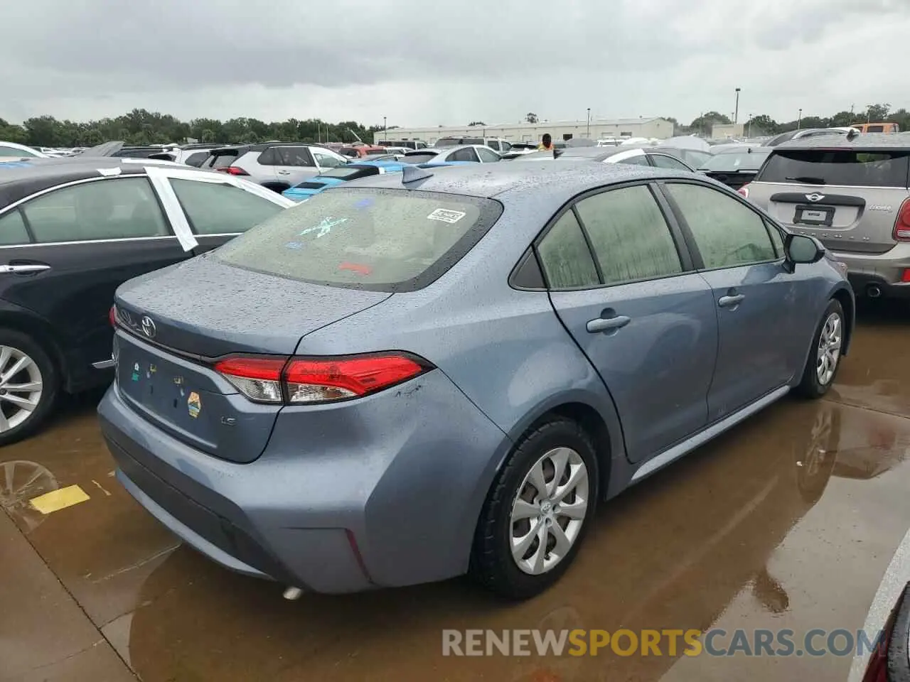 3 fotografías del automóvil dañado JTDEPRAE6LJ056524 TOYOTA COROLLA 2020