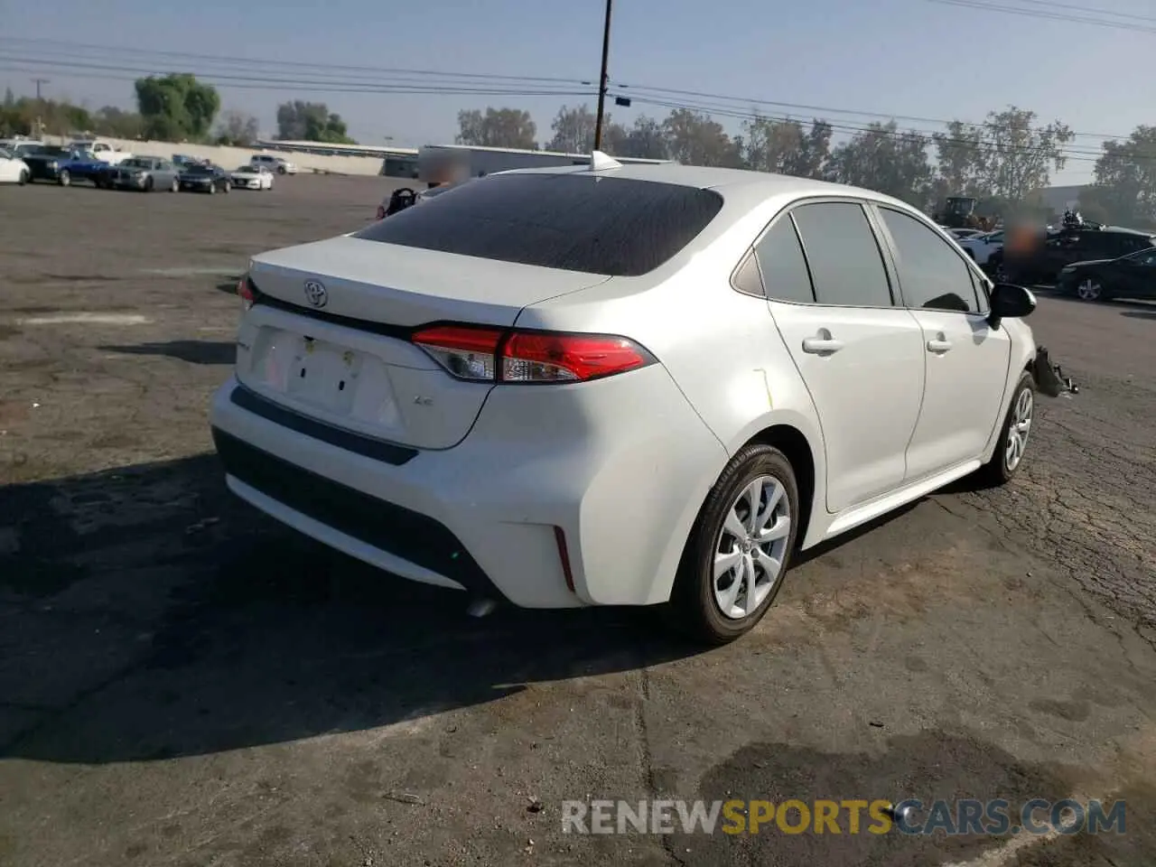 4 fotografías del automóvil dañado JTDEPRAE6LJ056698 TOYOTA COROLLA 2020