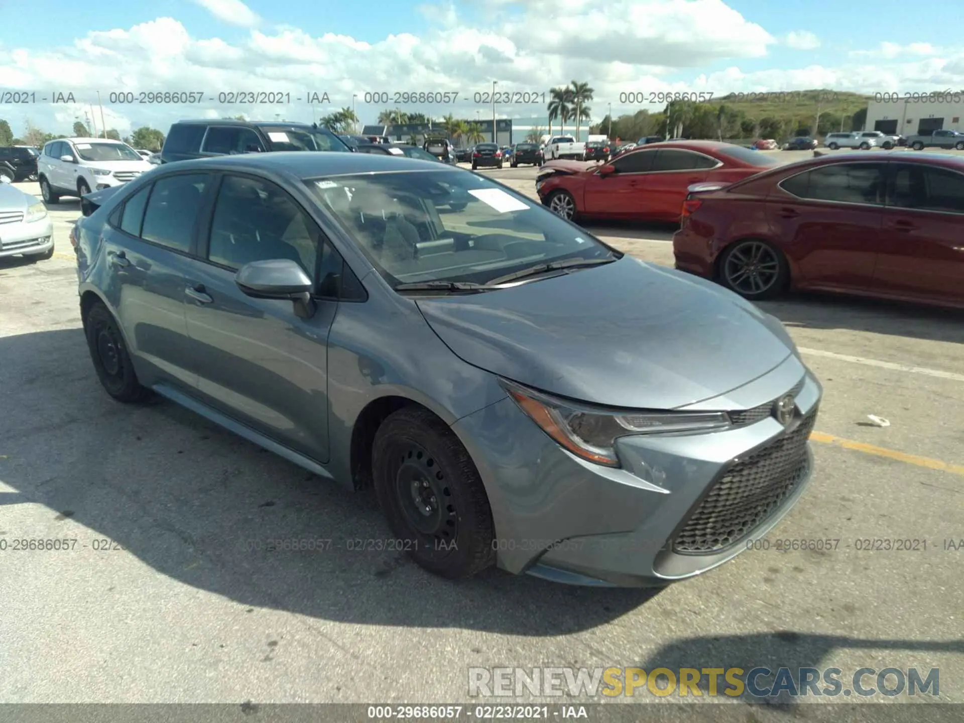 1 fotografías del automóvil dañado JTDEPRAE6LJ057706 TOYOTA COROLLA 2020