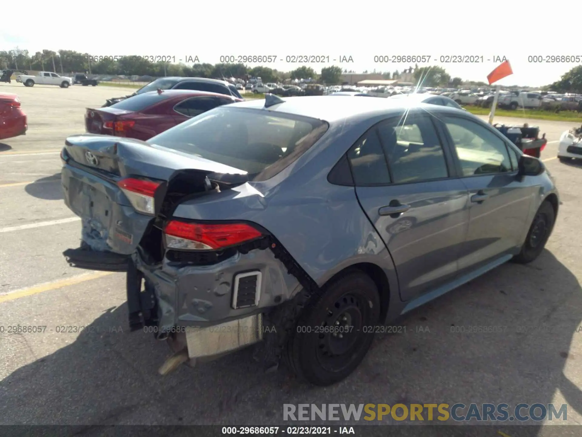 4 fotografías del automóvil dañado JTDEPRAE6LJ057706 TOYOTA COROLLA 2020