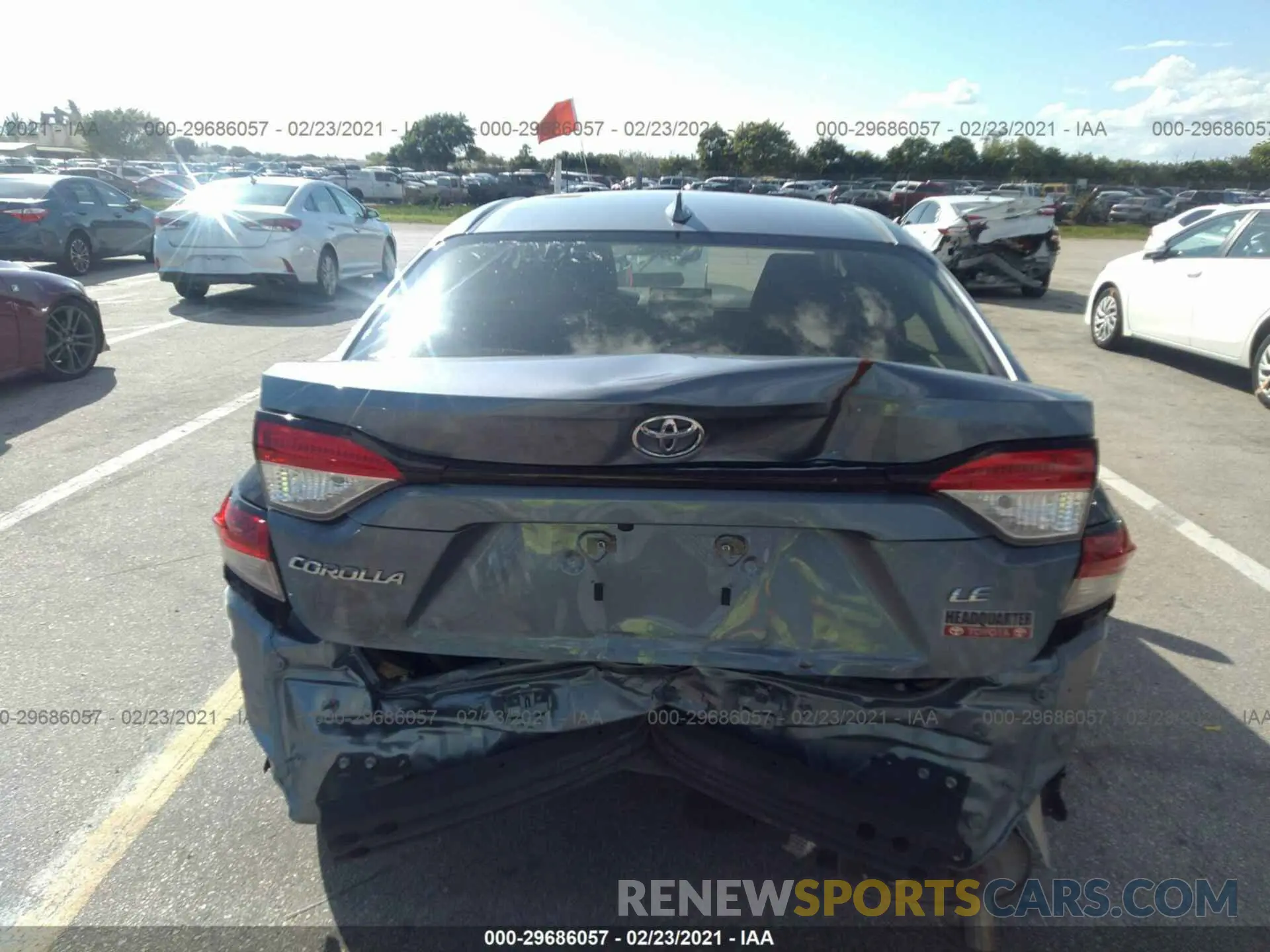 6 fotografías del automóvil dañado JTDEPRAE6LJ057706 TOYOTA COROLLA 2020