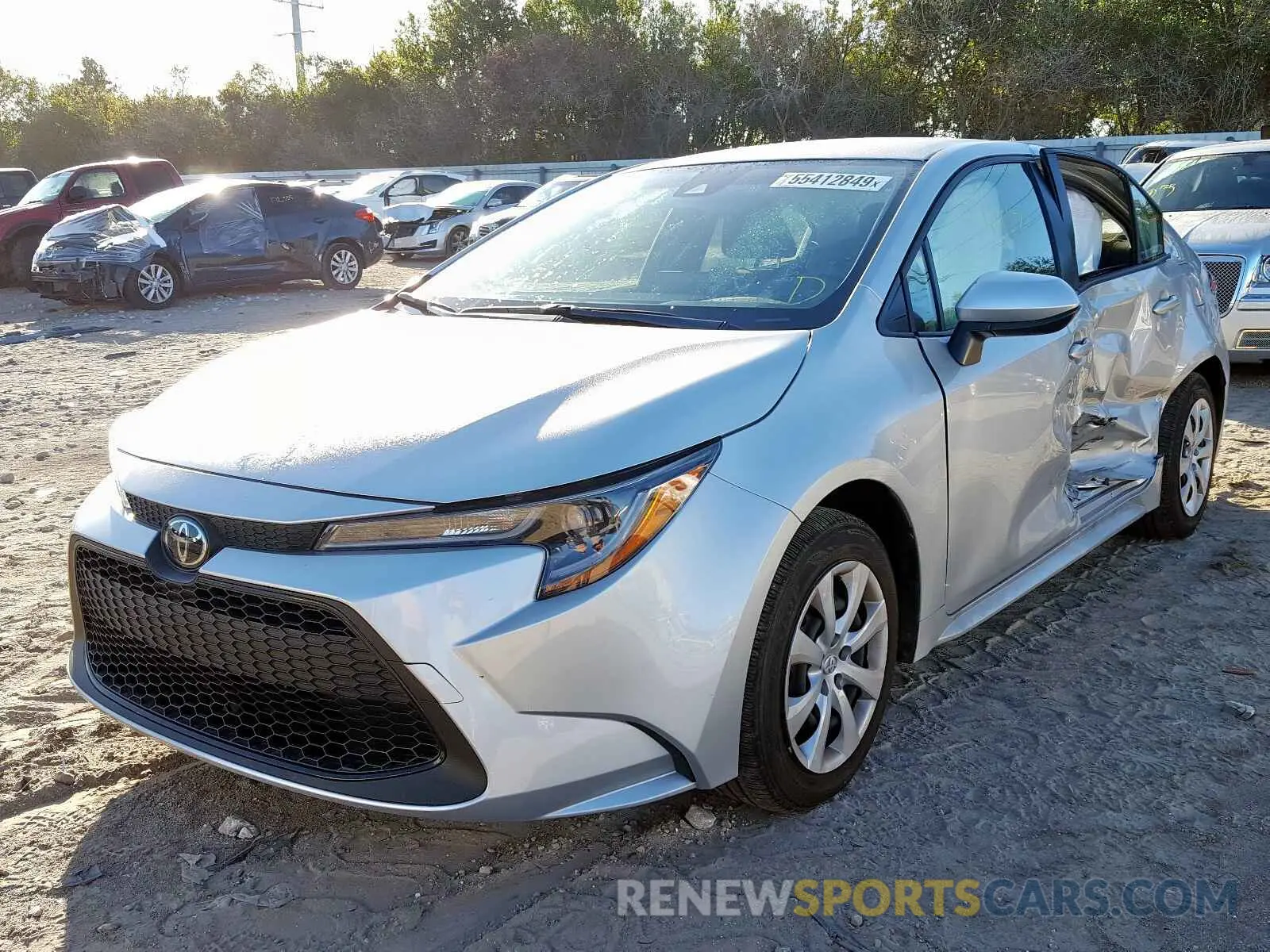 2 fotografías del automóvil dañado JTDEPRAE6LJ059097 TOYOTA COROLLA 2020