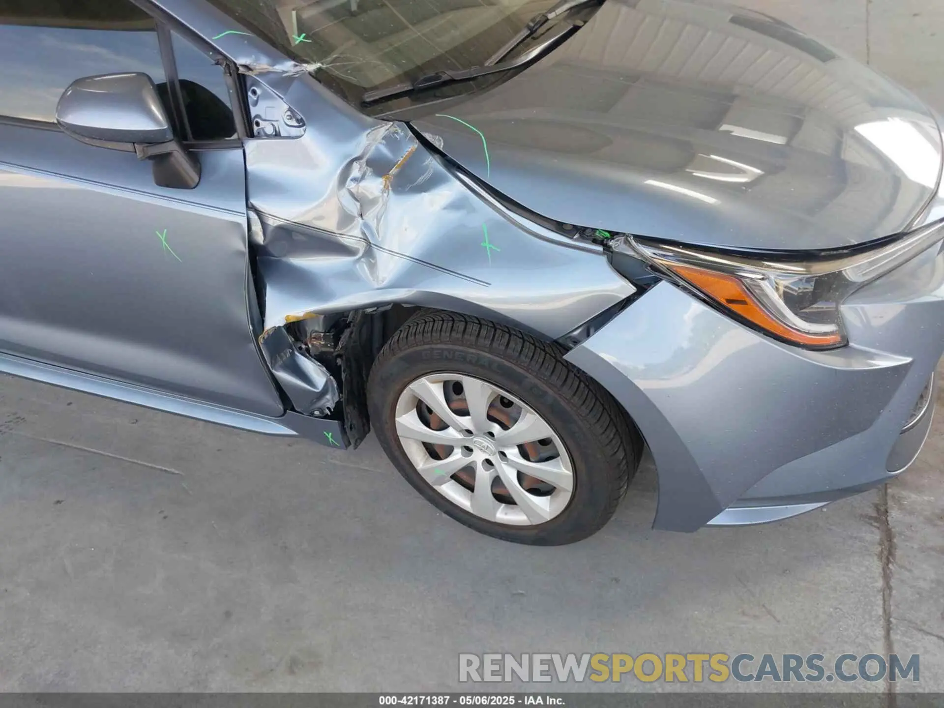 6 fotografías del automóvil dañado JTDEPRAE6LJ065241 TOYOTA COROLLA 2020