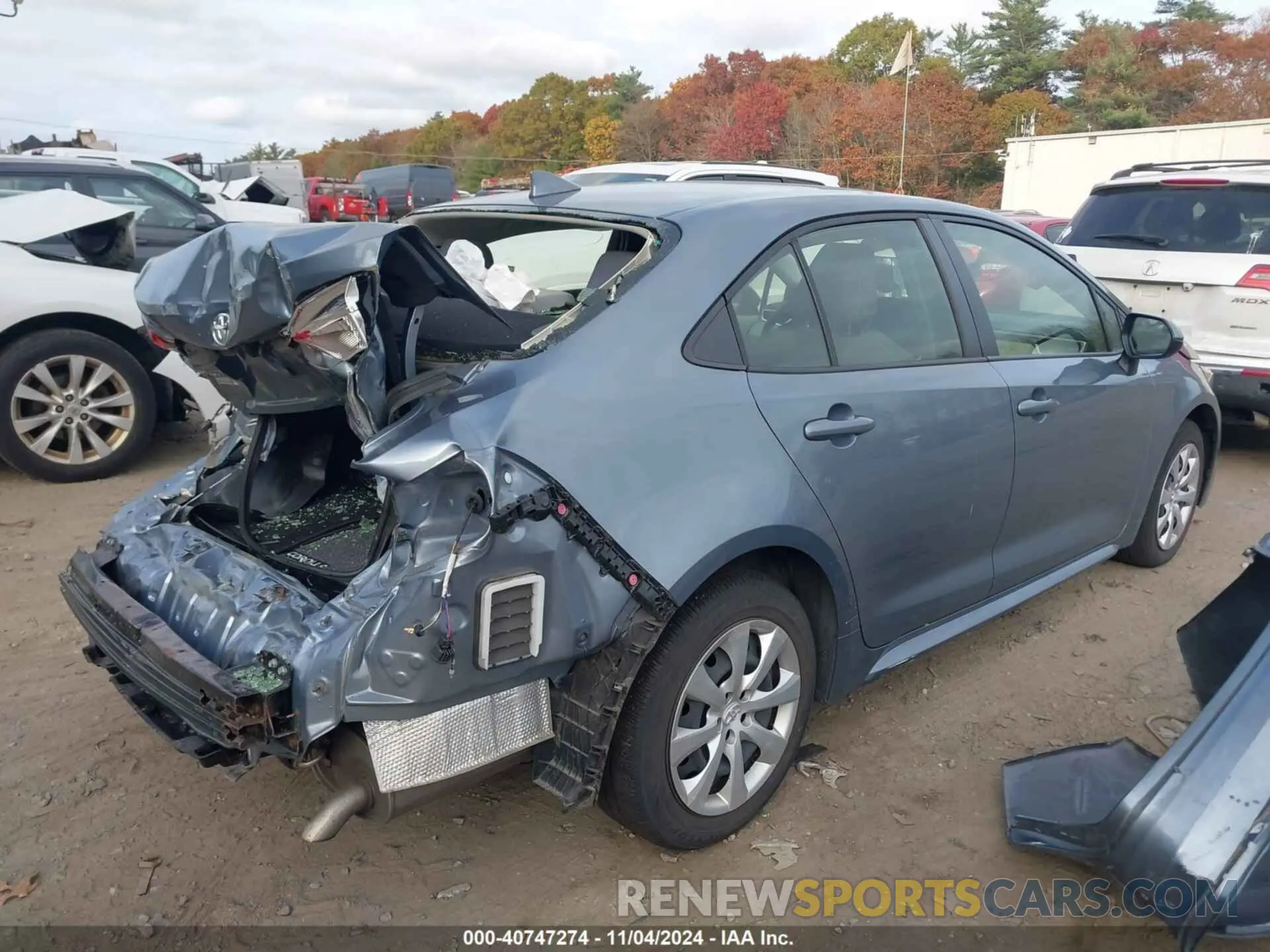 4 fotografías del automóvil dañado JTDEPRAE6LJ066275 TOYOTA COROLLA 2020