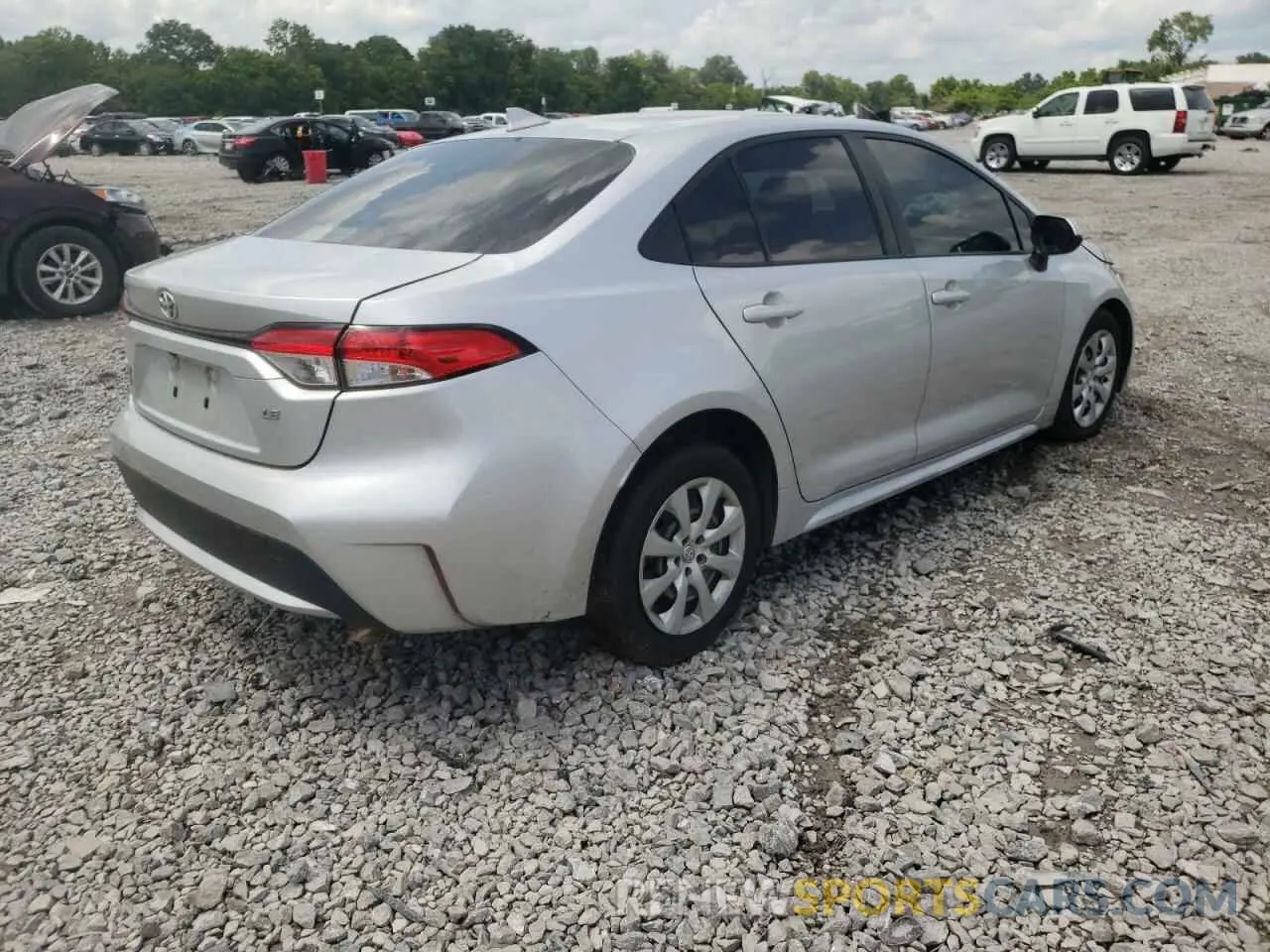 4 fotografías del automóvil dañado JTDEPRAE6LJ074764 TOYOTA COROLLA 2020