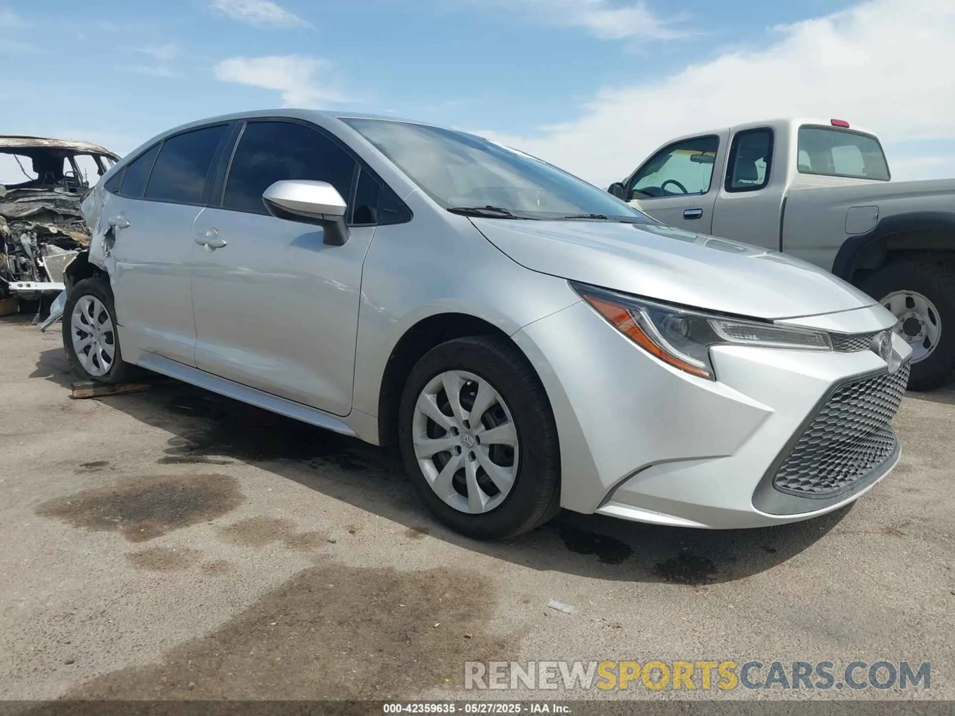 1 fotografías del automóvil dañado JTDEPRAE6LJ079009 TOYOTA COROLLA 2020
